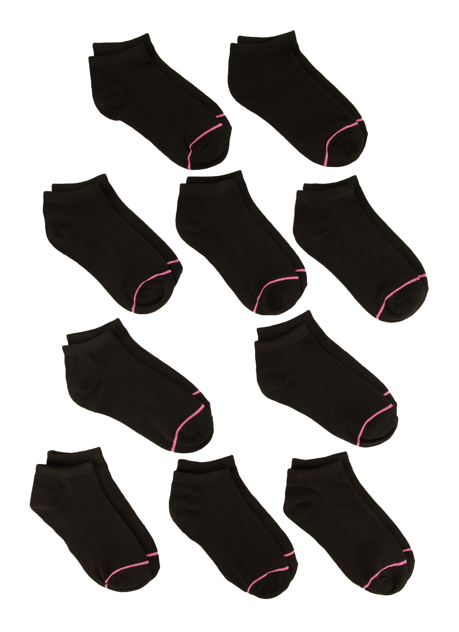 Girls 10 Pack Assorted Basic Ankle Socks、mySite、camillekostekn
