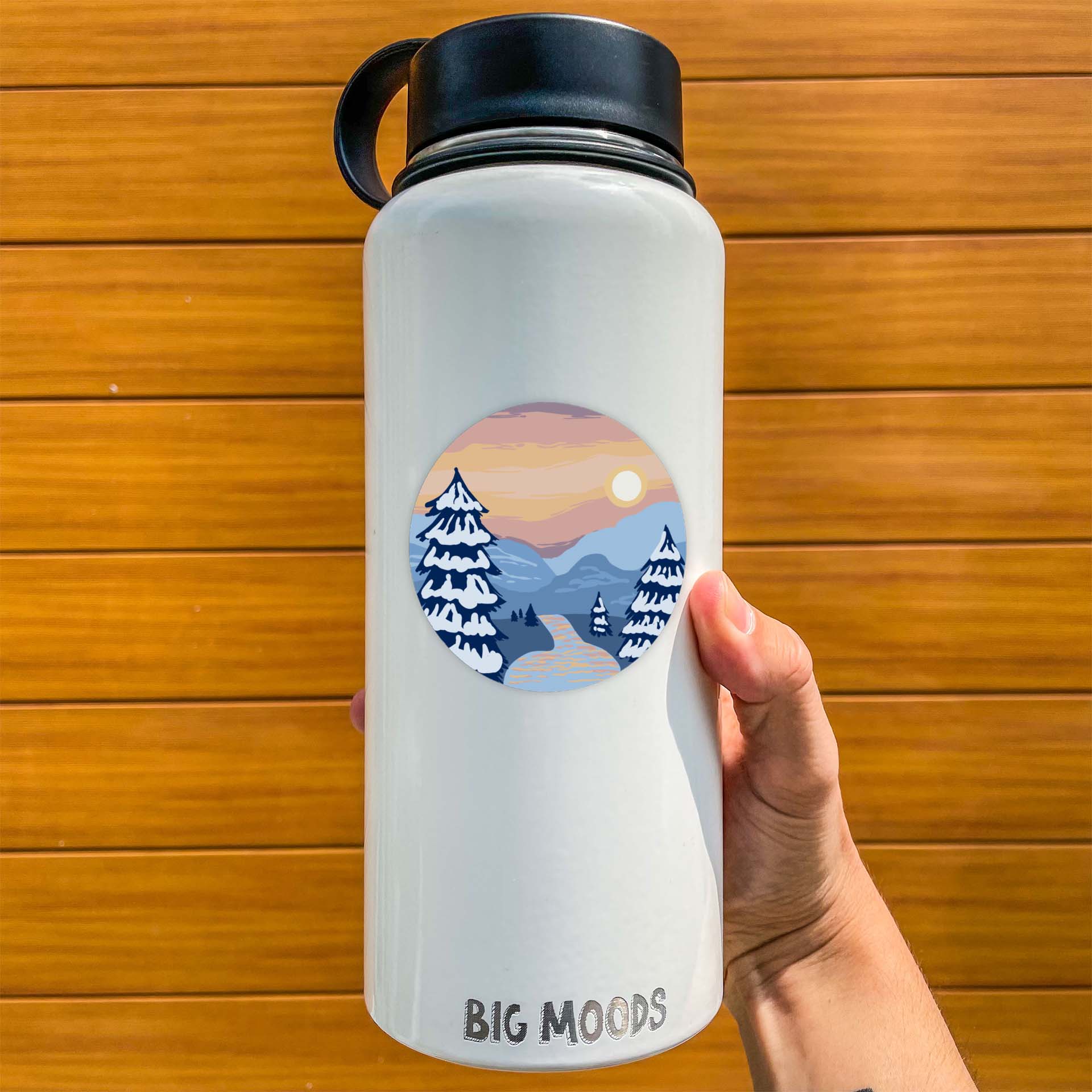  Snowy Sunset Winter Sticker、mySite、ghnorth