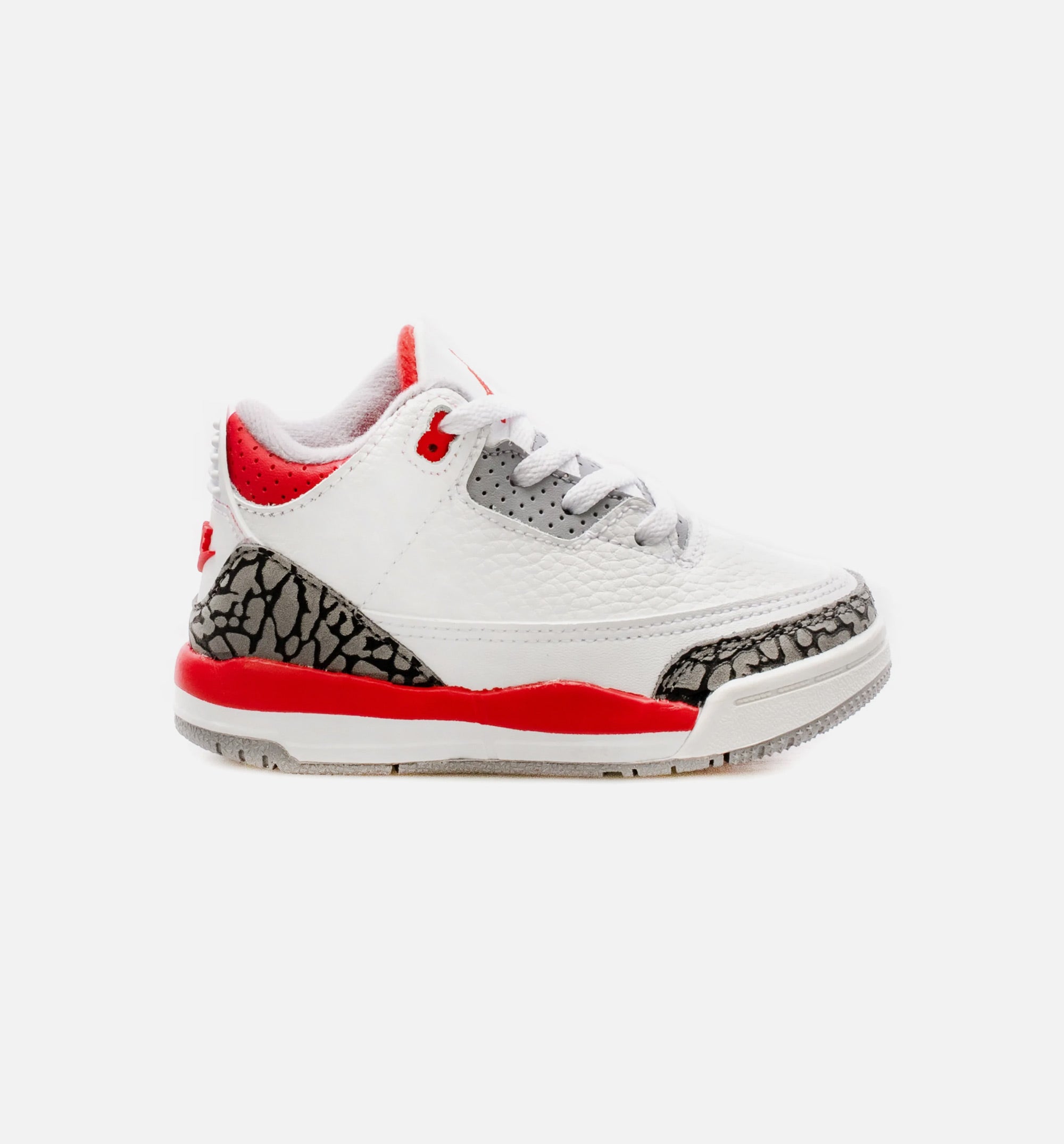 Air Jordan 3 OG Fire Red Infant Toddler Lifestyle Shoes - White/Red Free Shipping、mySite、dreamappss