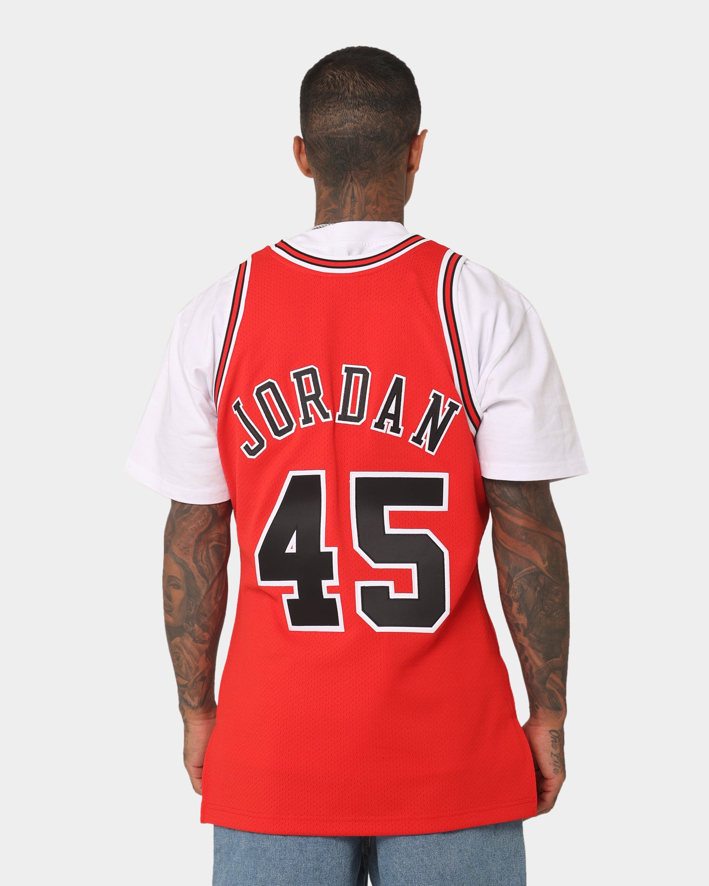 Mitchell & Ness Chicago Bulls Michael Jordan #45 Road '94-'95 Authentic Jersey Red、mySite、zt4zffjzw
