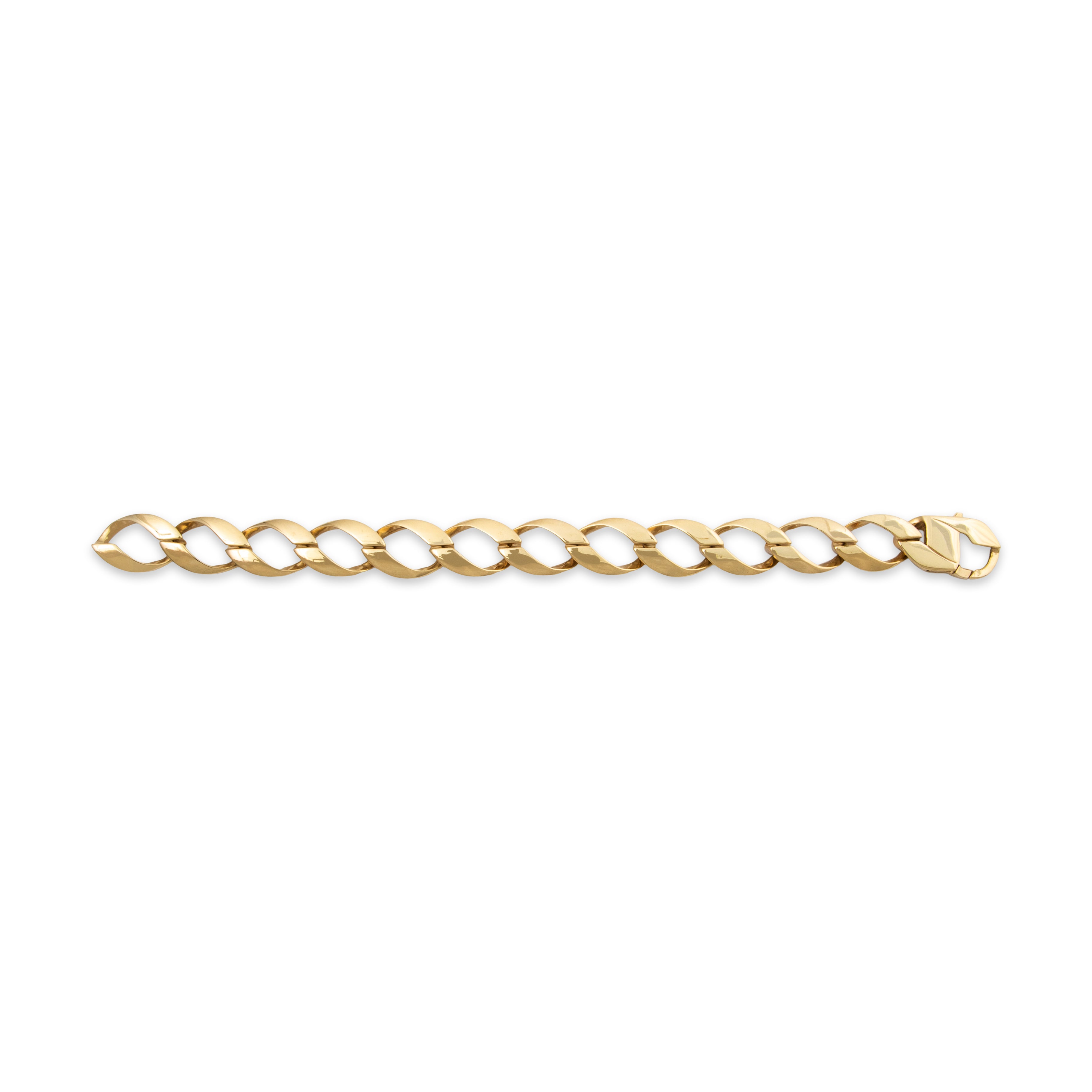 Vintage Heavy Italian 14k Yellow Gold Stunning Oversize Link Bracelet 7、mySite、hinf8tx79