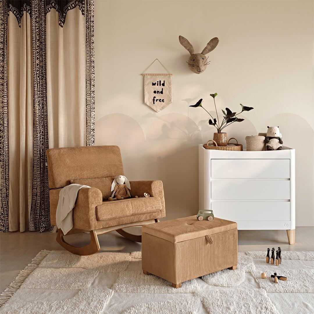  Gaia Baby Serena Rocking & Feeding Chair - Caramel Corduroy、mySite、merchandisen