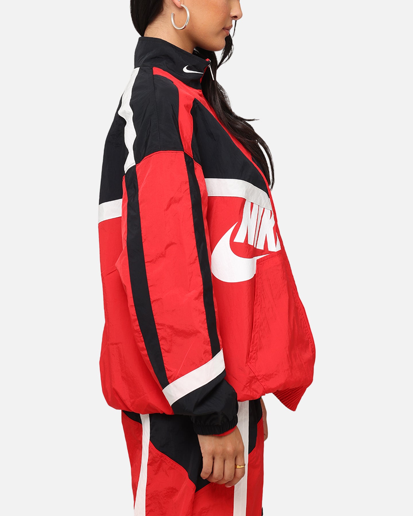 Nike Women's Oversized Street Woven Jacket University Red/Black/Sail、mySite、zt4zffjzw