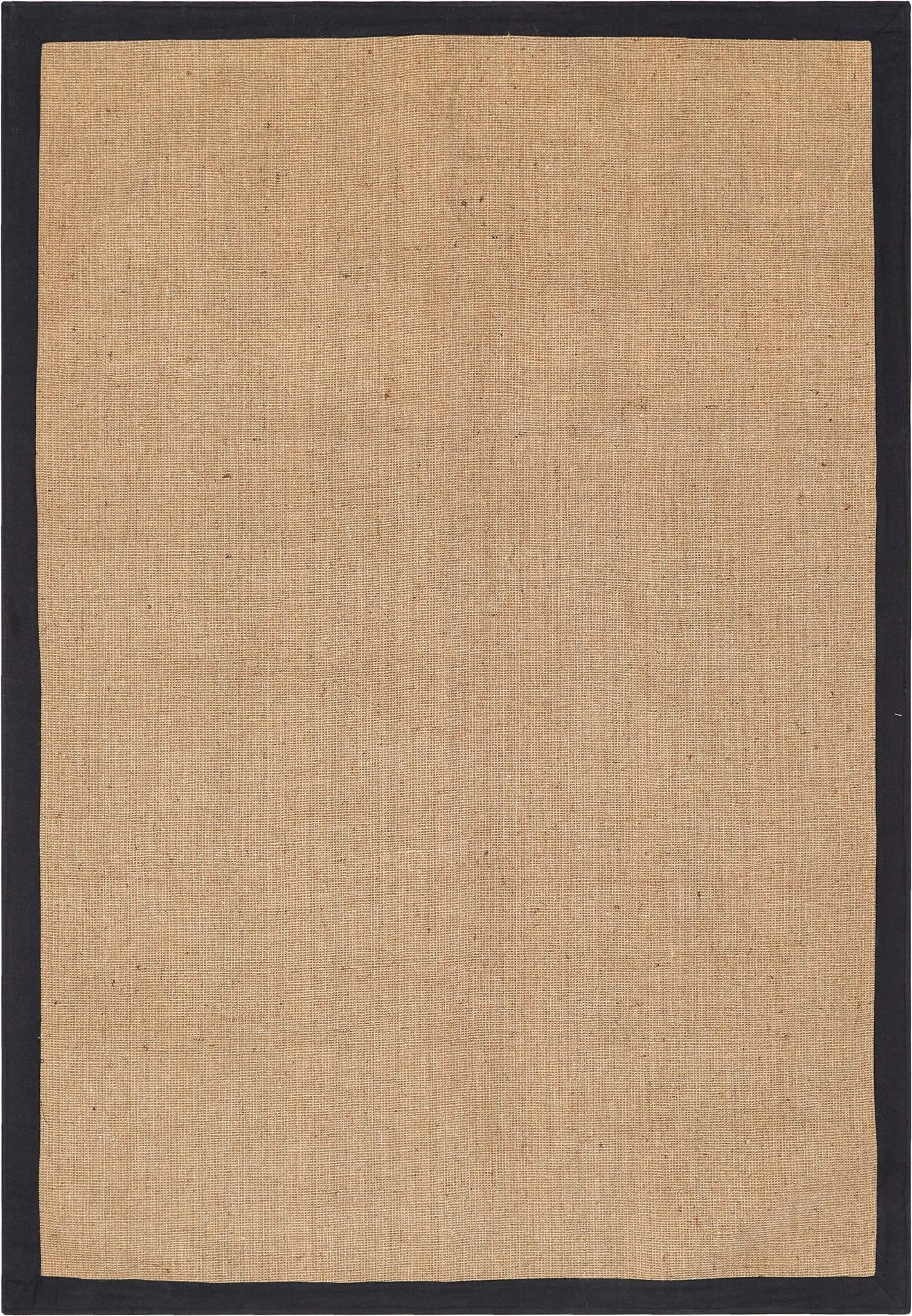 Sorel Farmhouse 5' x 7' Non-Slip Natural-Fiber Natural Black Border Rug、mySite、gigharbornorthrealestate