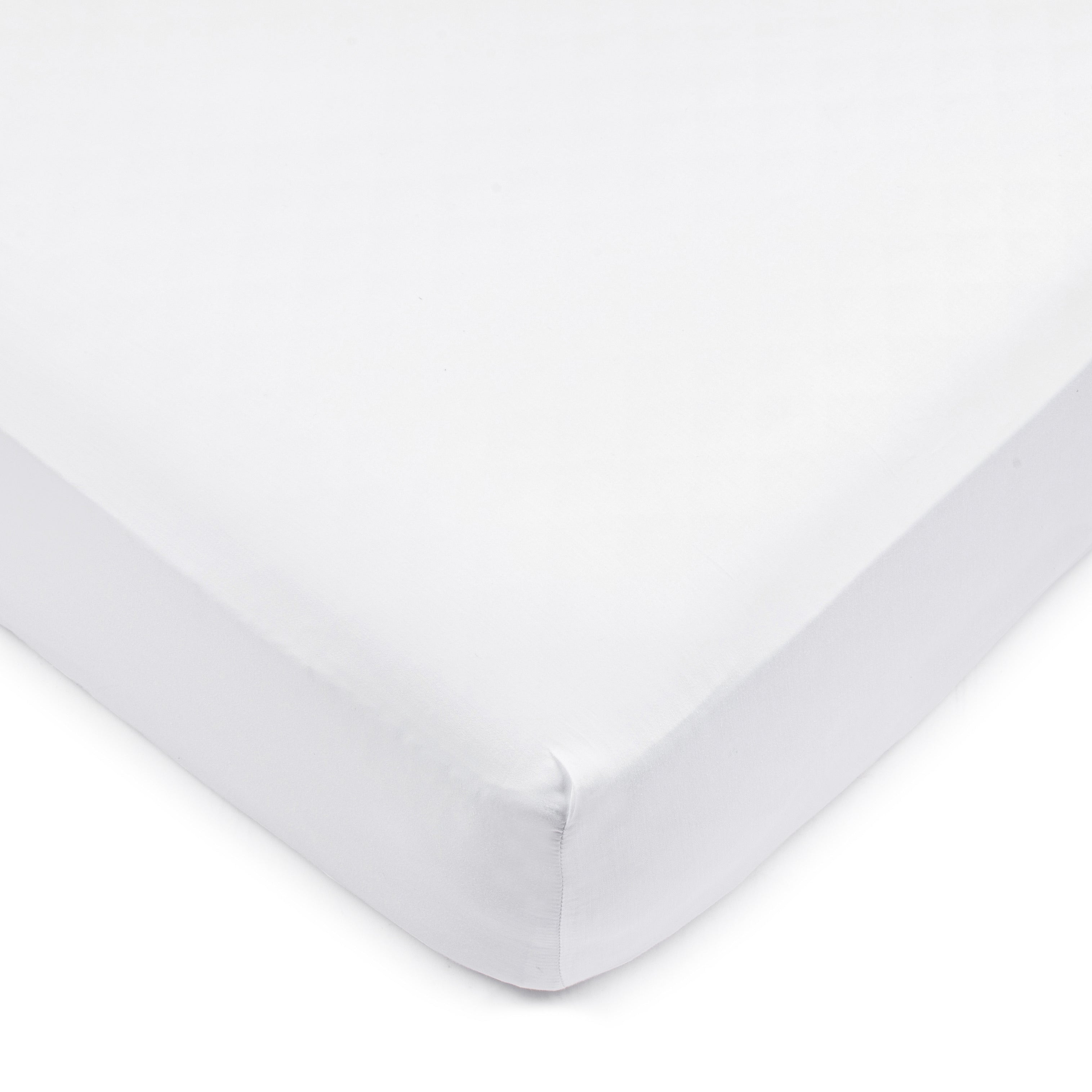  DH Luxurious Premium White Sateen Fitted Sheet、mySite、elrpsem3k