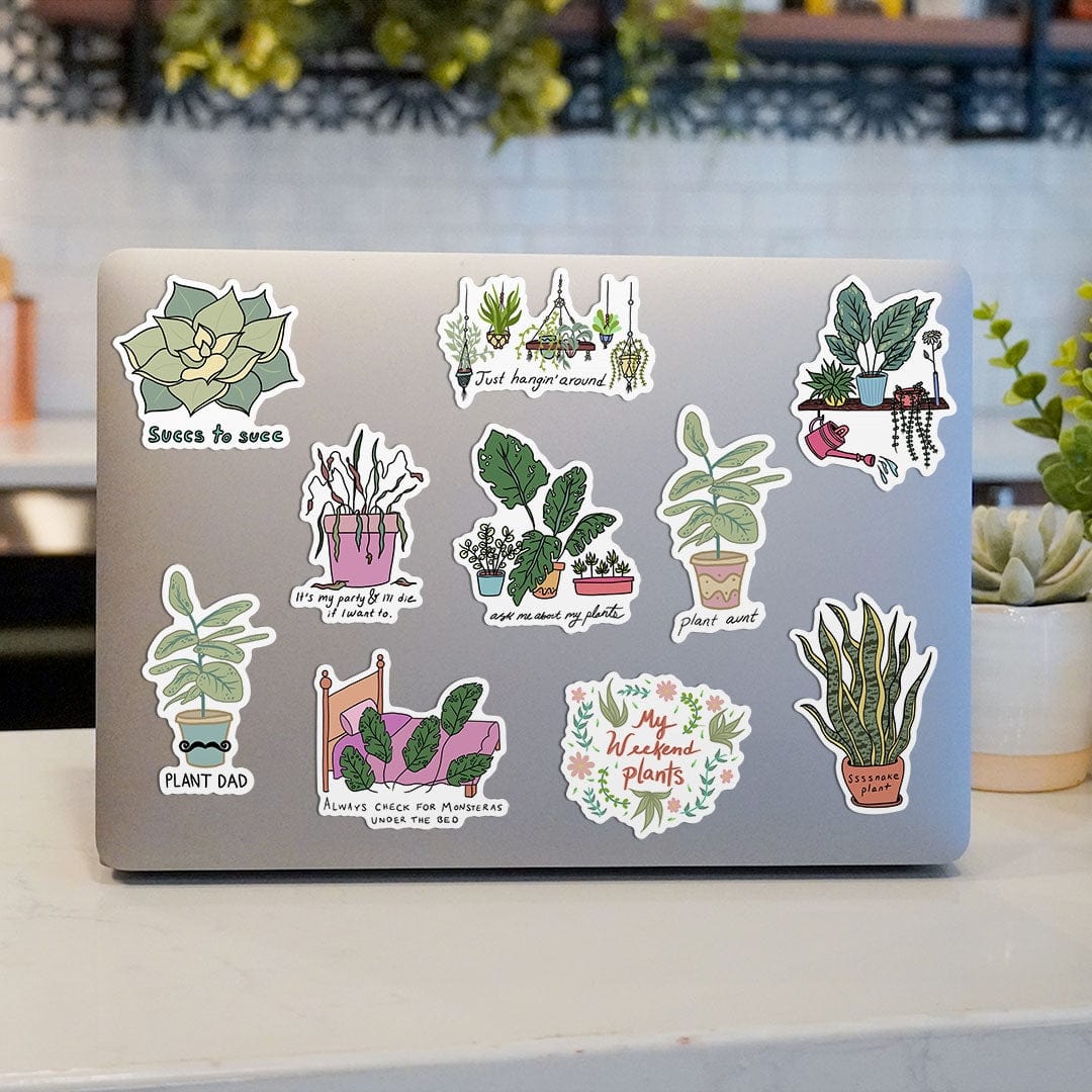  Weekend Plant Sticker 10 Pack、mySite、elrpsem3k