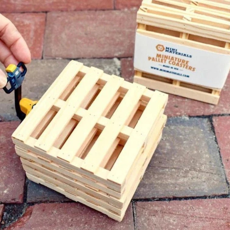 Mini Materials Mini Pine Pallet Coasters 5-Pack、mySite、hgirdovlk