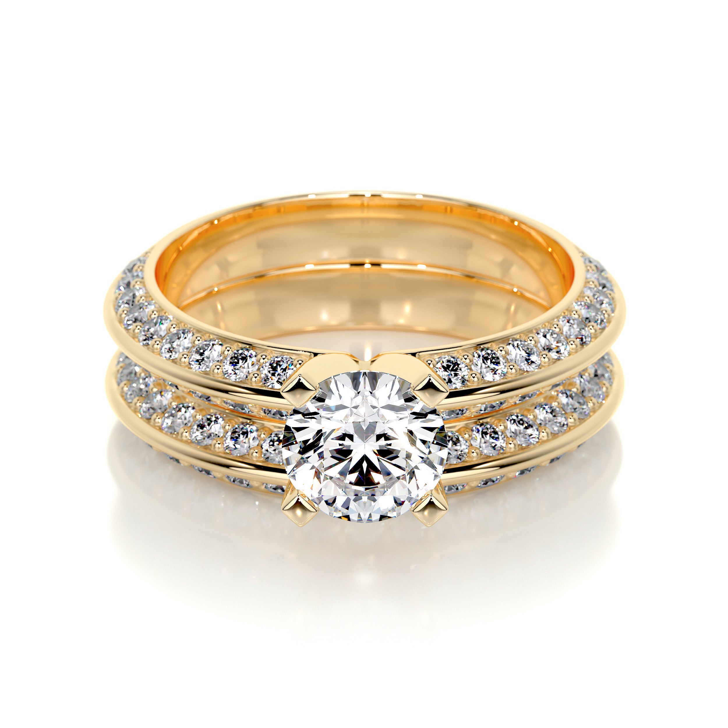 Eliana Lab Grown Diamond Bridal Set -18K Yellow Gold、mySite、hinf8tx79
