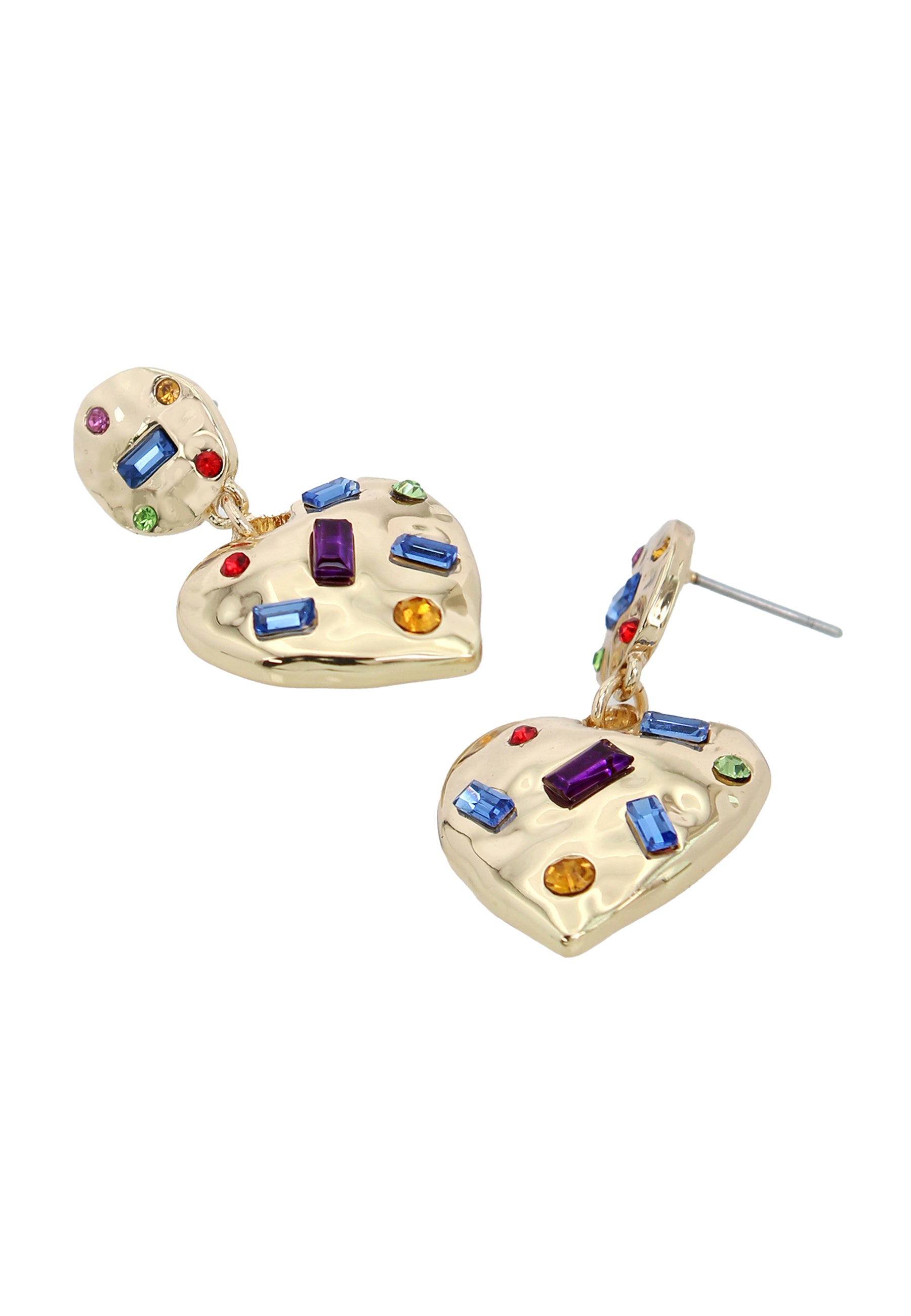 MULTI HEART EARRINGS GOLD、mySite、dreamappss