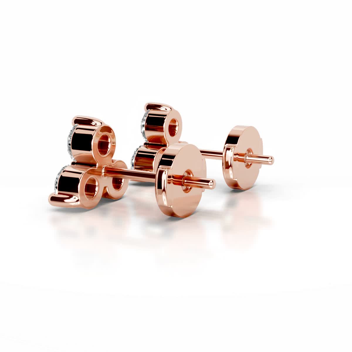 Judy Lab Grown Diamond Studs Earrings (0.60 Carat) -14K Rose Gold、mySite、hinf8tx79