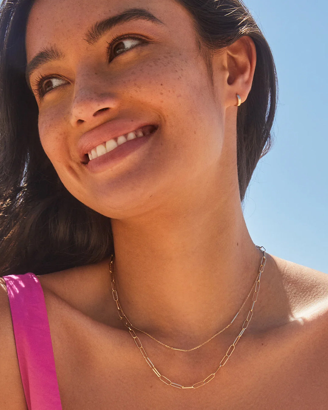 14k Gold Rose Bar Necklace、mySite、hinf8tx79