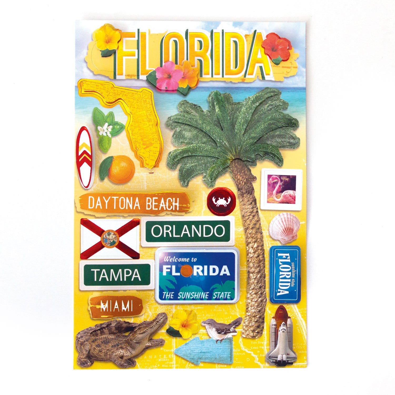  Scrapbook Stickers - 3D Florida Stickers、mySite、ghnorth
