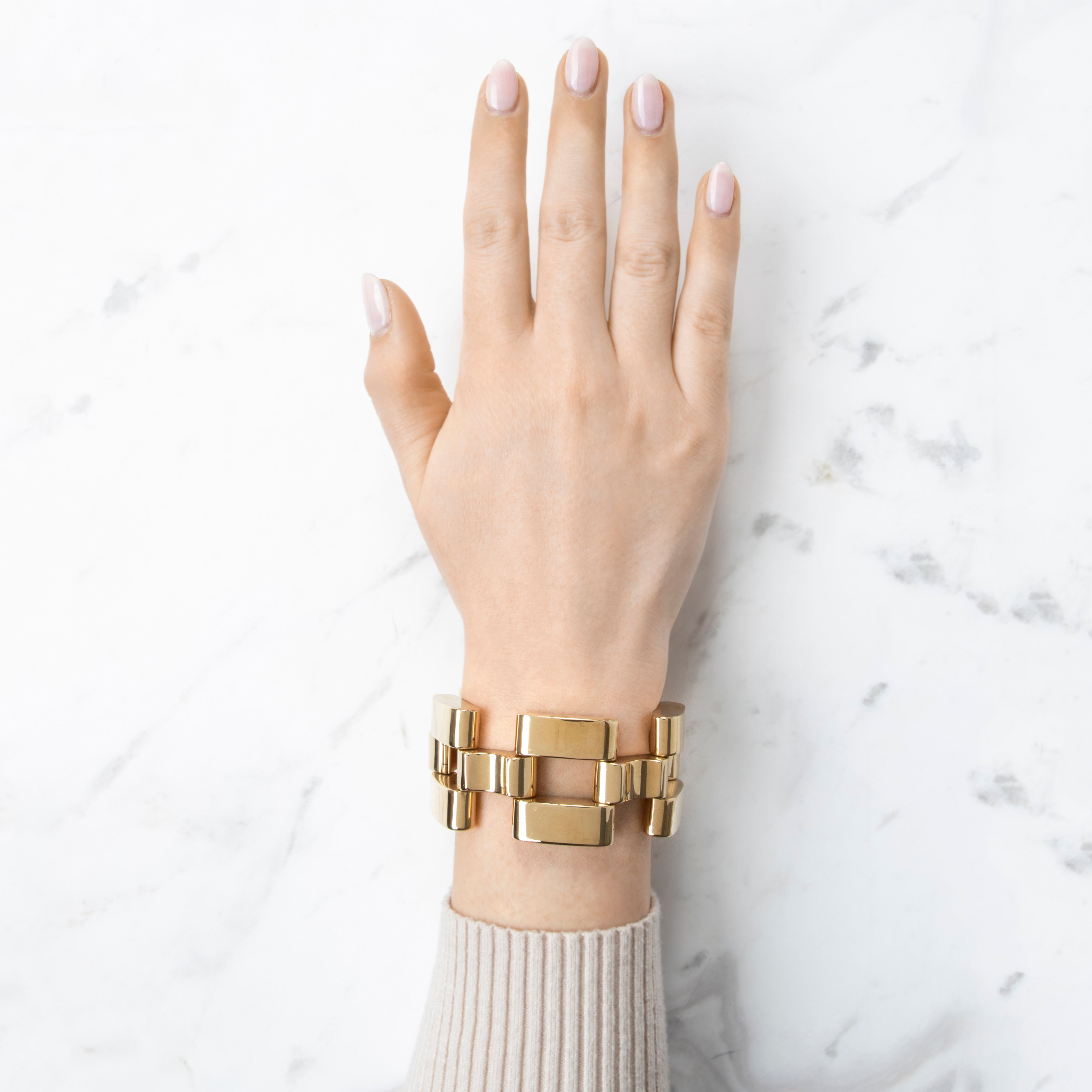 Vintage Oversized Tiffany & Co. 14k Yellow Gold Tank Link Bracelet 6.25、mySite、hinf8tx79