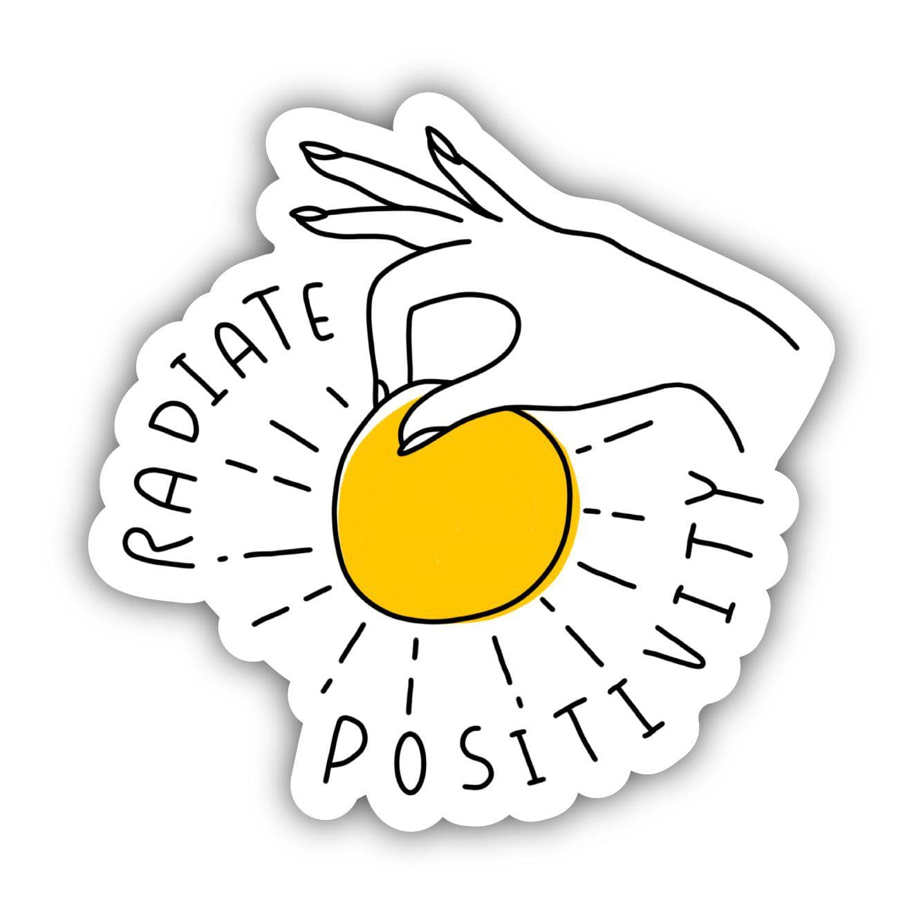  Radiate Positivity Hand & Sun - Positivity Sticker、mySite、elrpsem3k