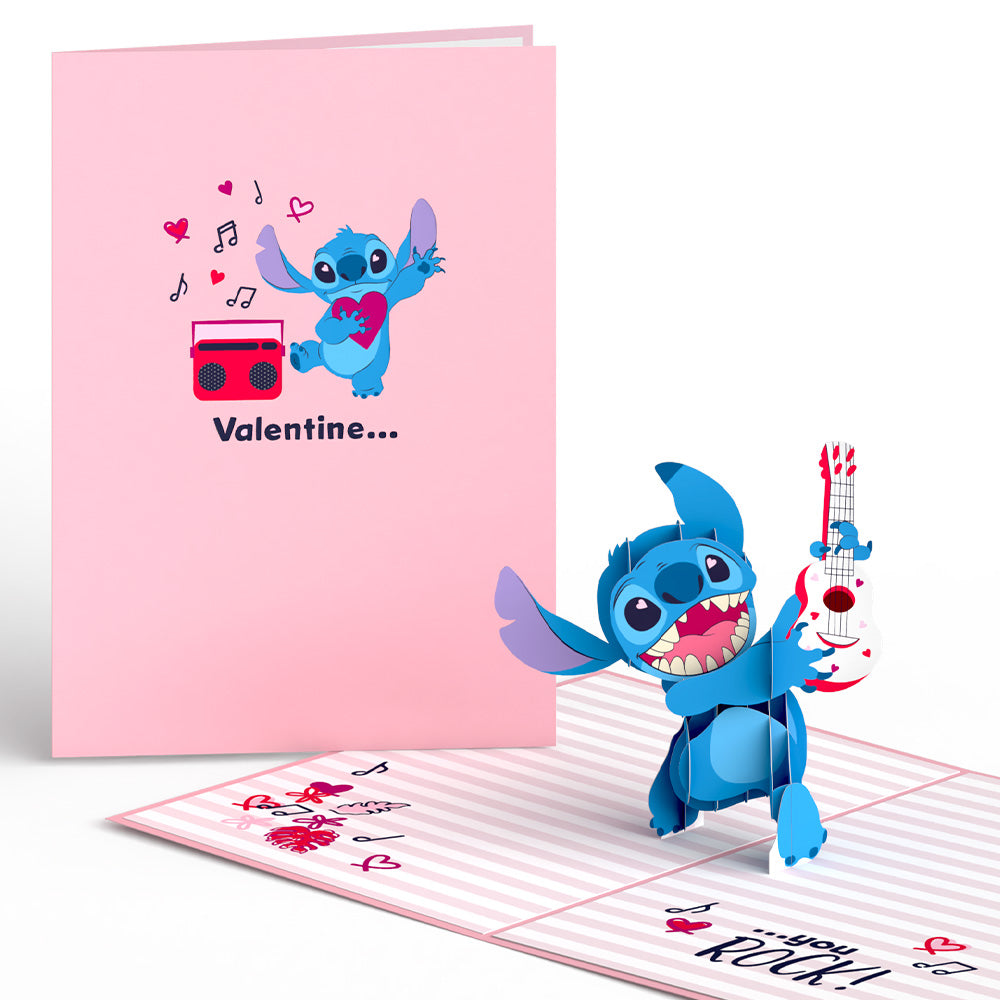 Disney's Stitch Rockin' Valentine Pop-Up Card、mySite、solidvoid
