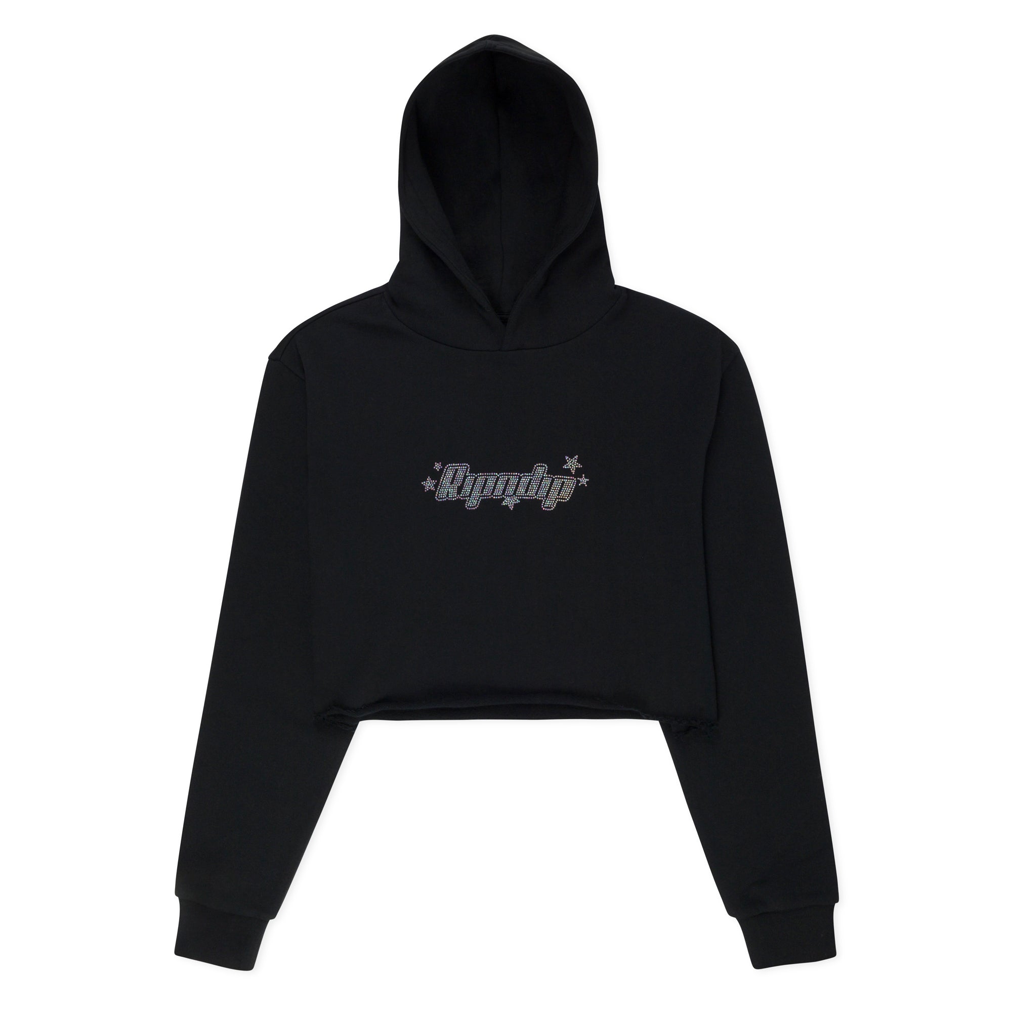  Kawaii Nerm Cropped Hoodie (Black)、mySite、merchandisen