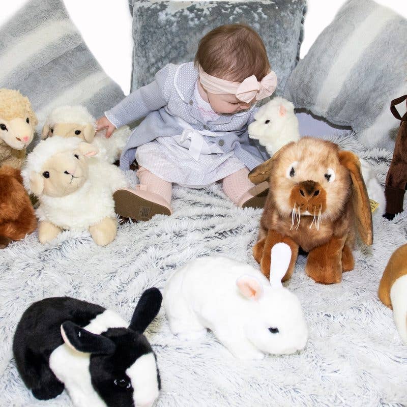 Plush Cream Sheep Size 22cm/8.7 Lifelike Handmade Eco Friendly、mySite、g9winljtr