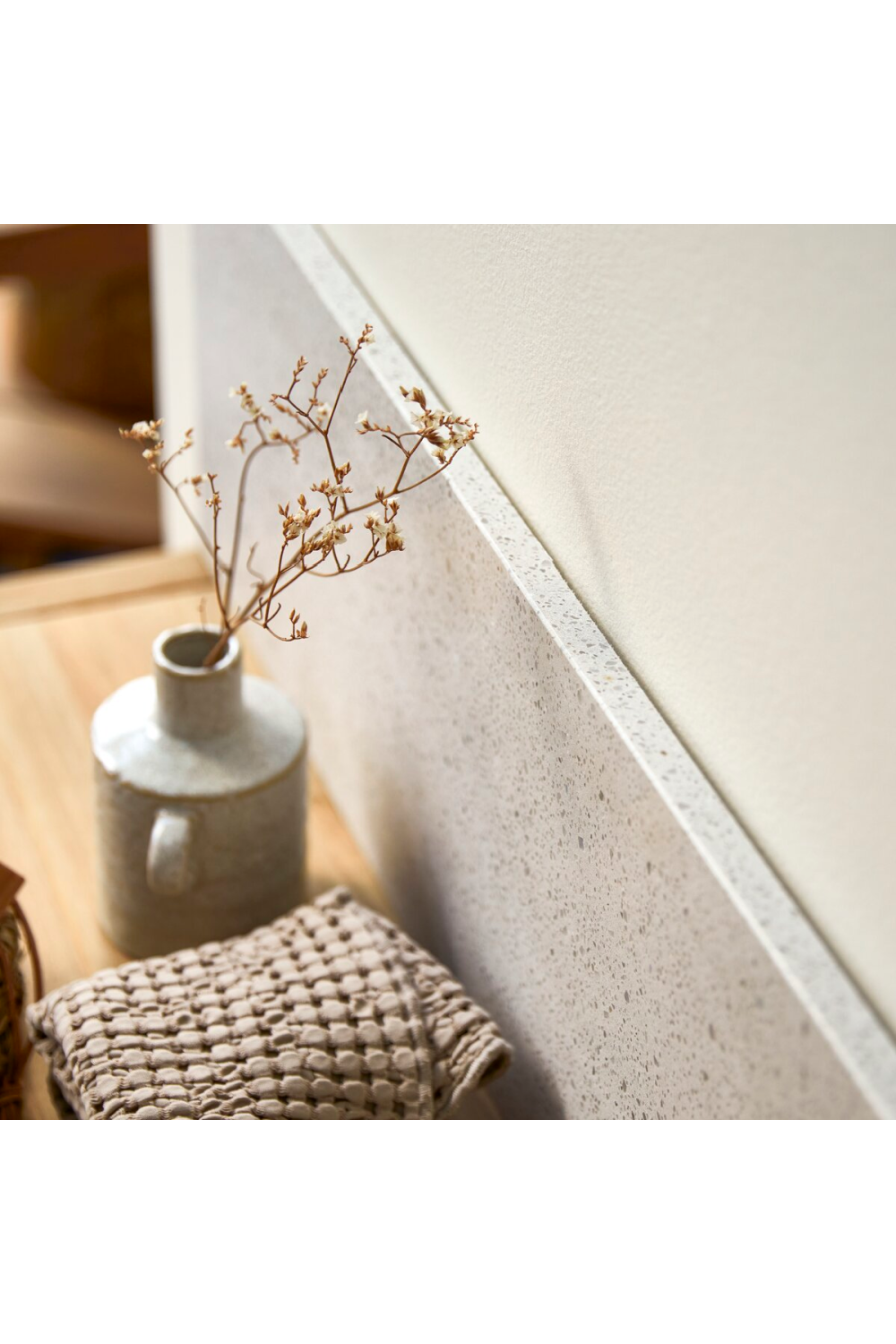 White Premium Terrazzo Backsplash | Tikamoon Ava、mySite、neckold
