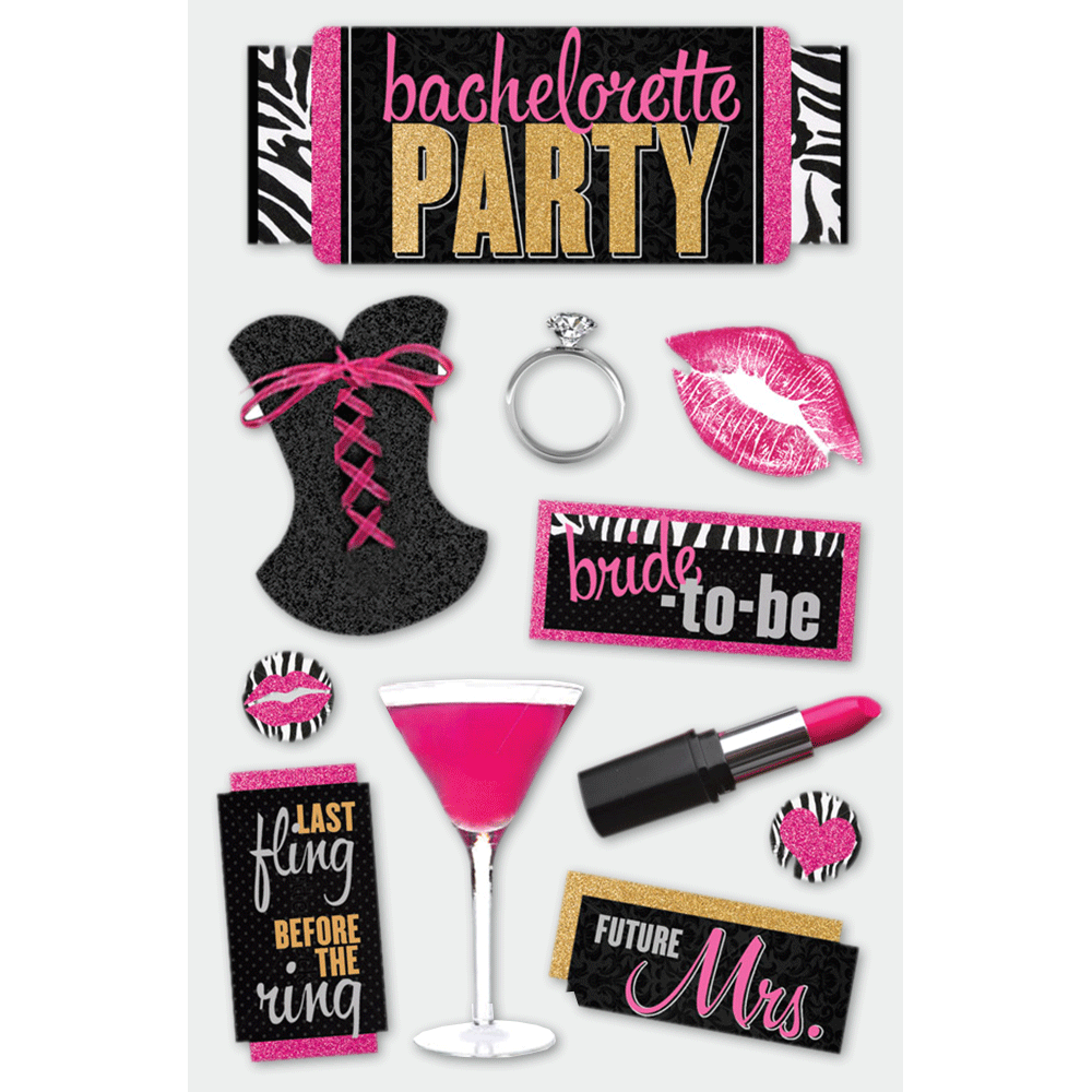  Bachelorette Party 3-D Stickers、mySite、ghnorth