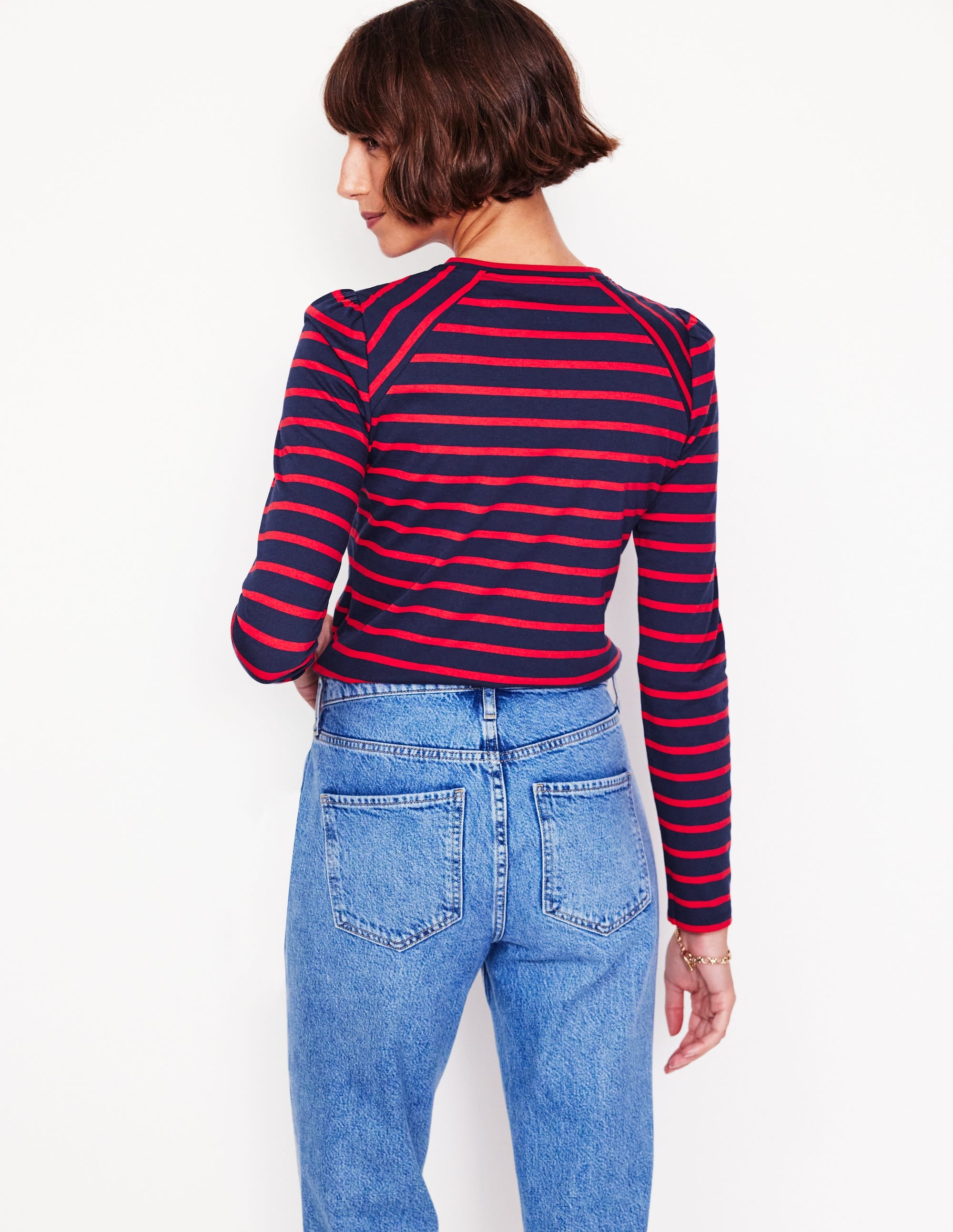  Arabella Stripe Jersey Top-Navy, Red Stripe、mySite、ashleygrahame