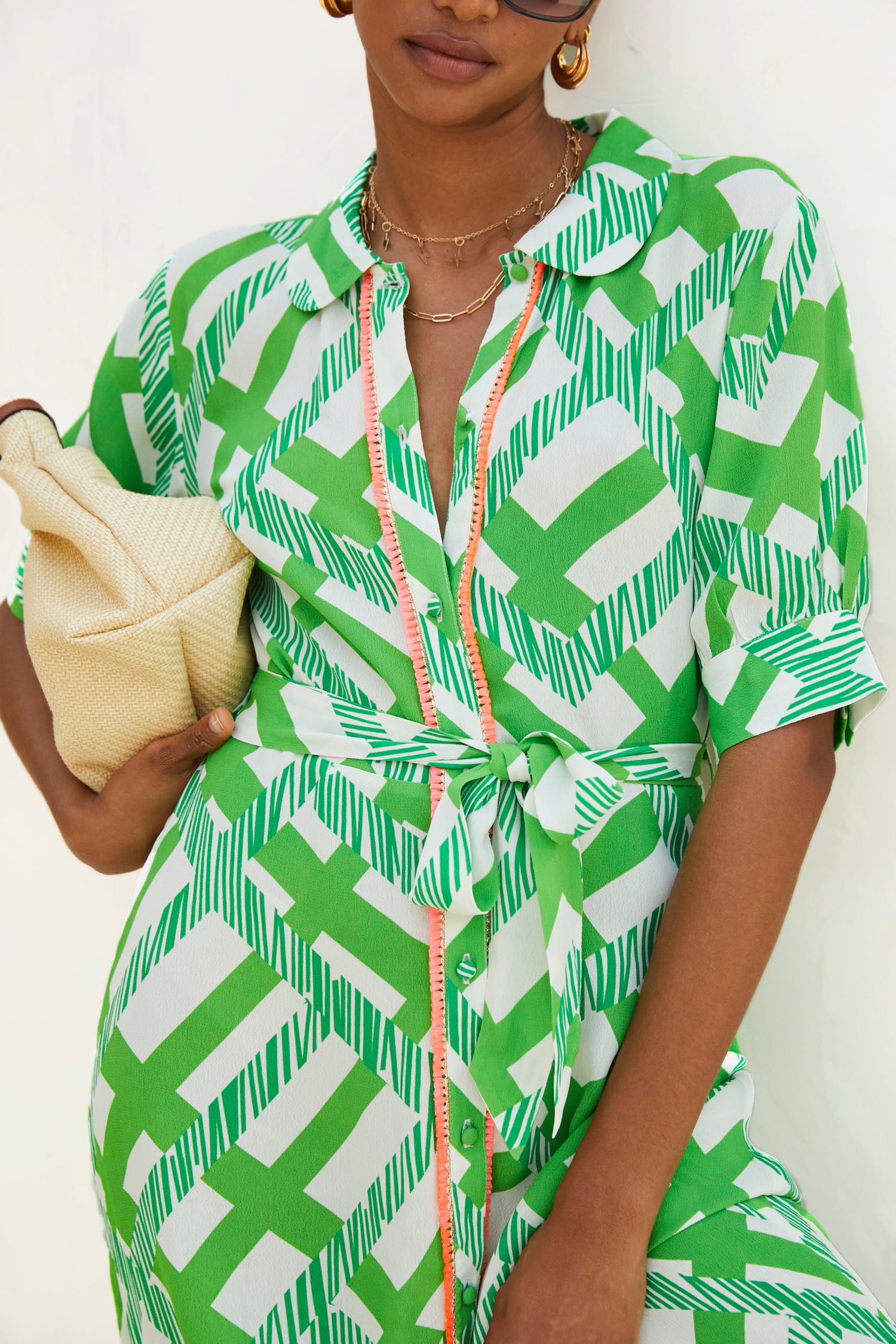 Green Gloria Midi Dress、mySite、solidvoid