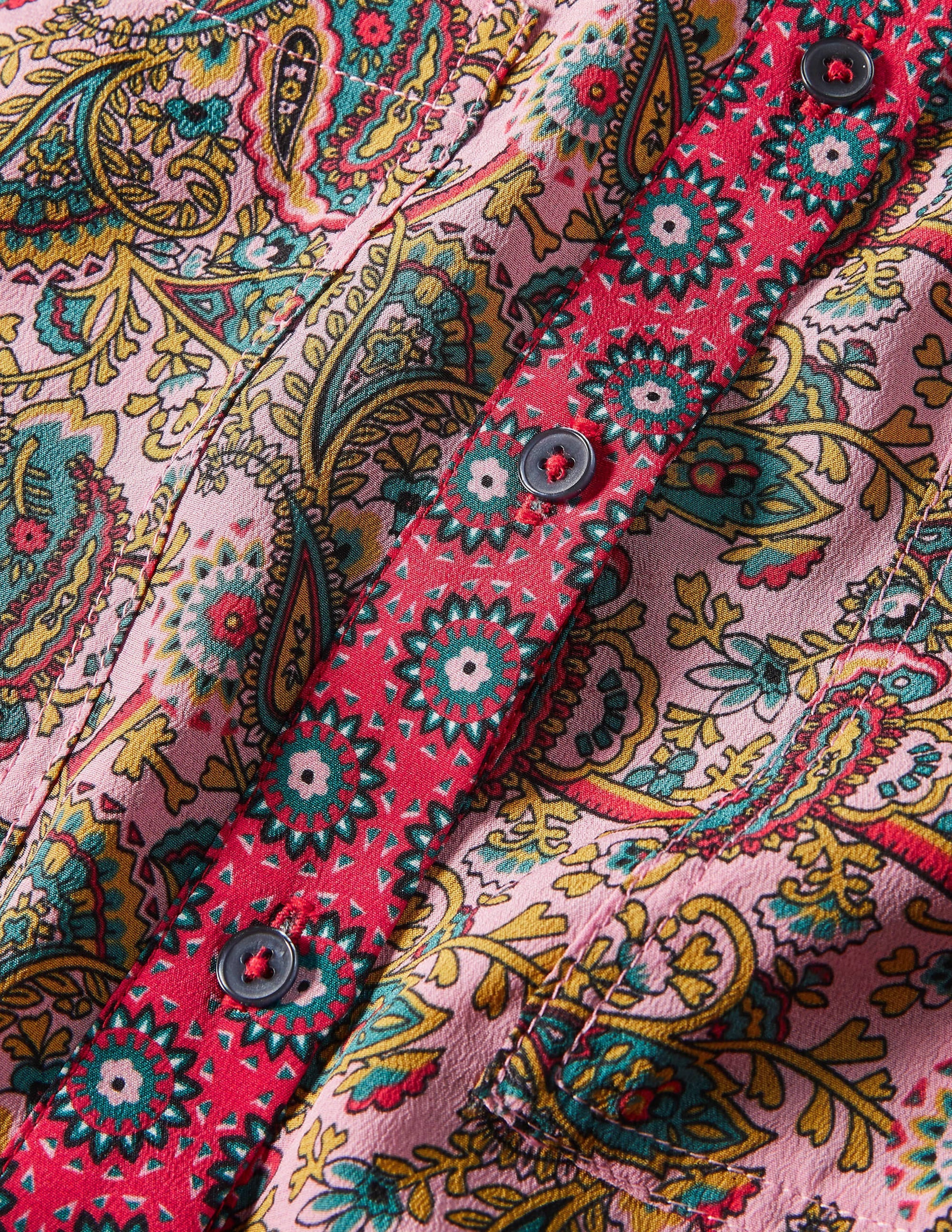  Silk Collarless Blouse-Formica Pink、mySite、ashleygrahame