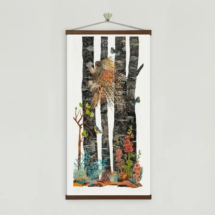 Art Print | Mountain Modern | Midnight Forest (Porcupine)、mySite、g9winljtr