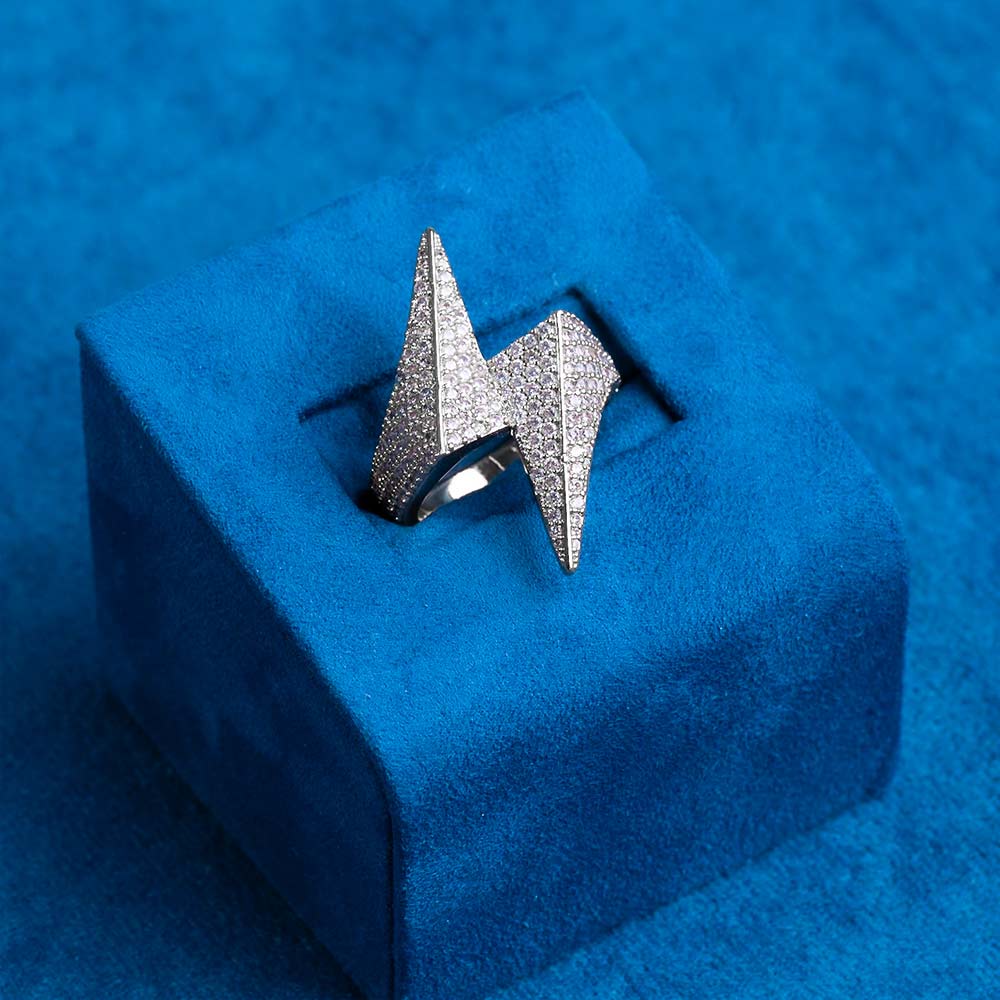 Moissanite Lightning Bolt Ring 14K Gold、mySite、hinf8tx79