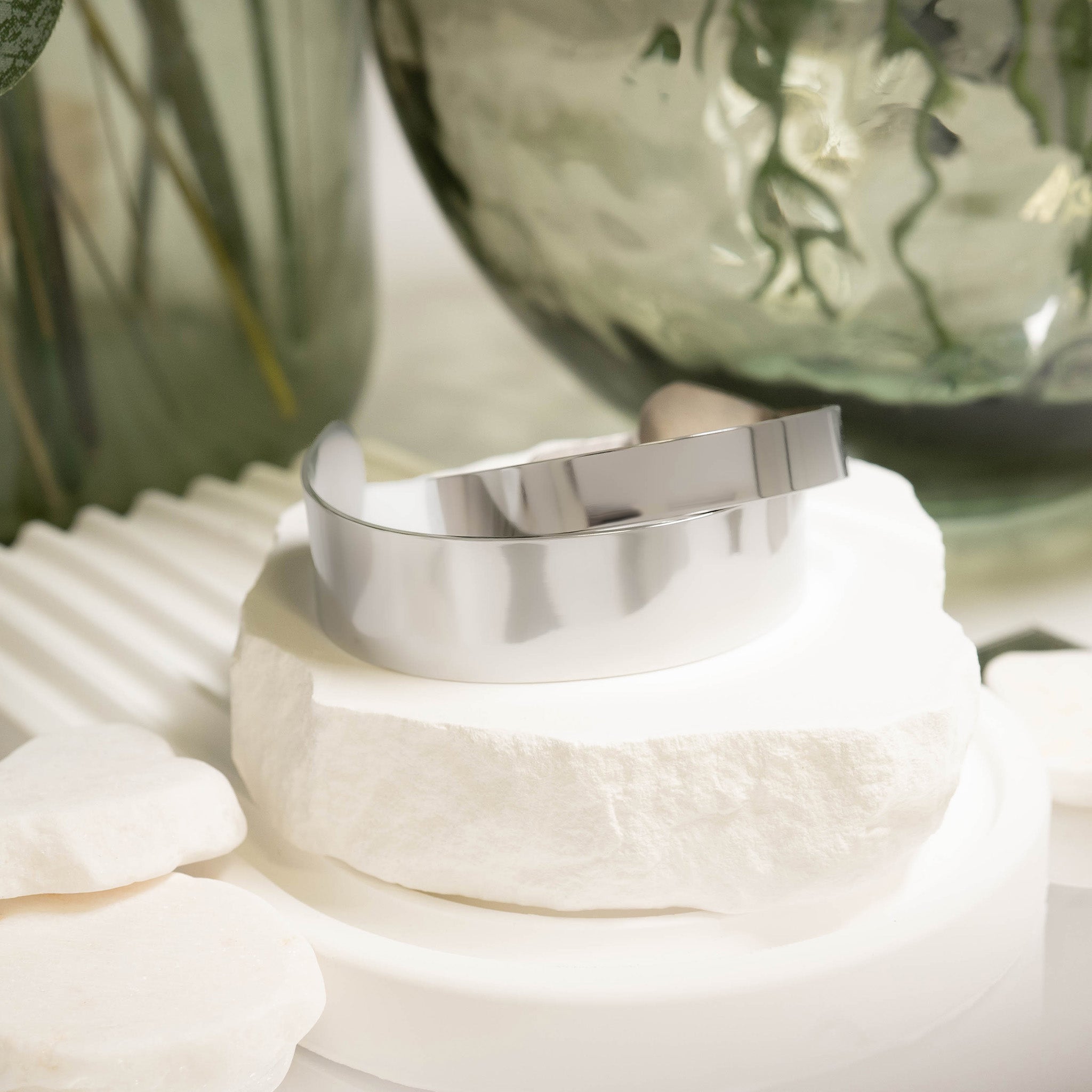 Stainless Steel Rounded Blank Cuff Bracelet / SBB0001、mySite、dreamappss