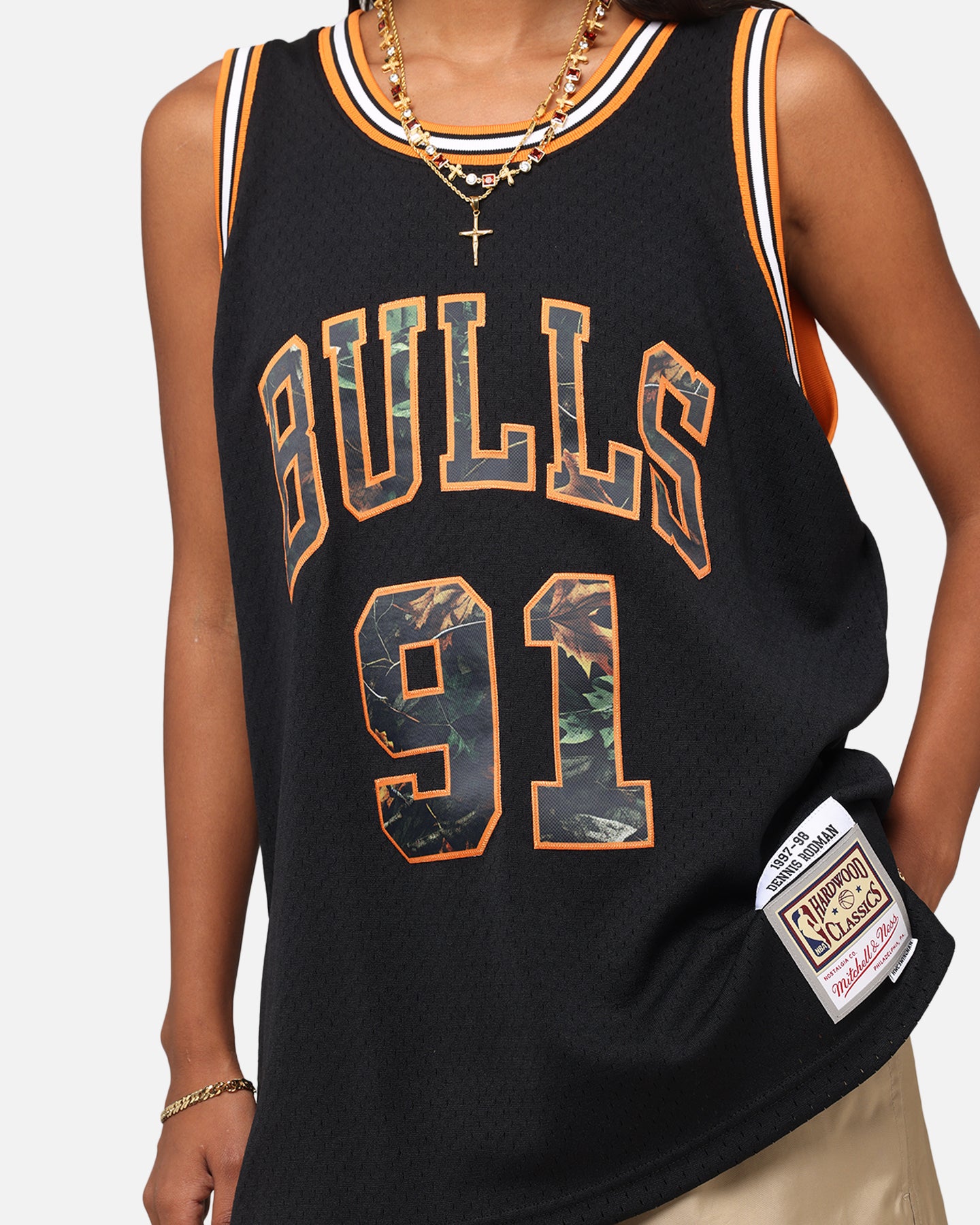 Mitchell & Ness Chicago Bulls Dennis Rodman 'Wilderness' 98 Swing Jersey Black、mySite、zt4zffjzw