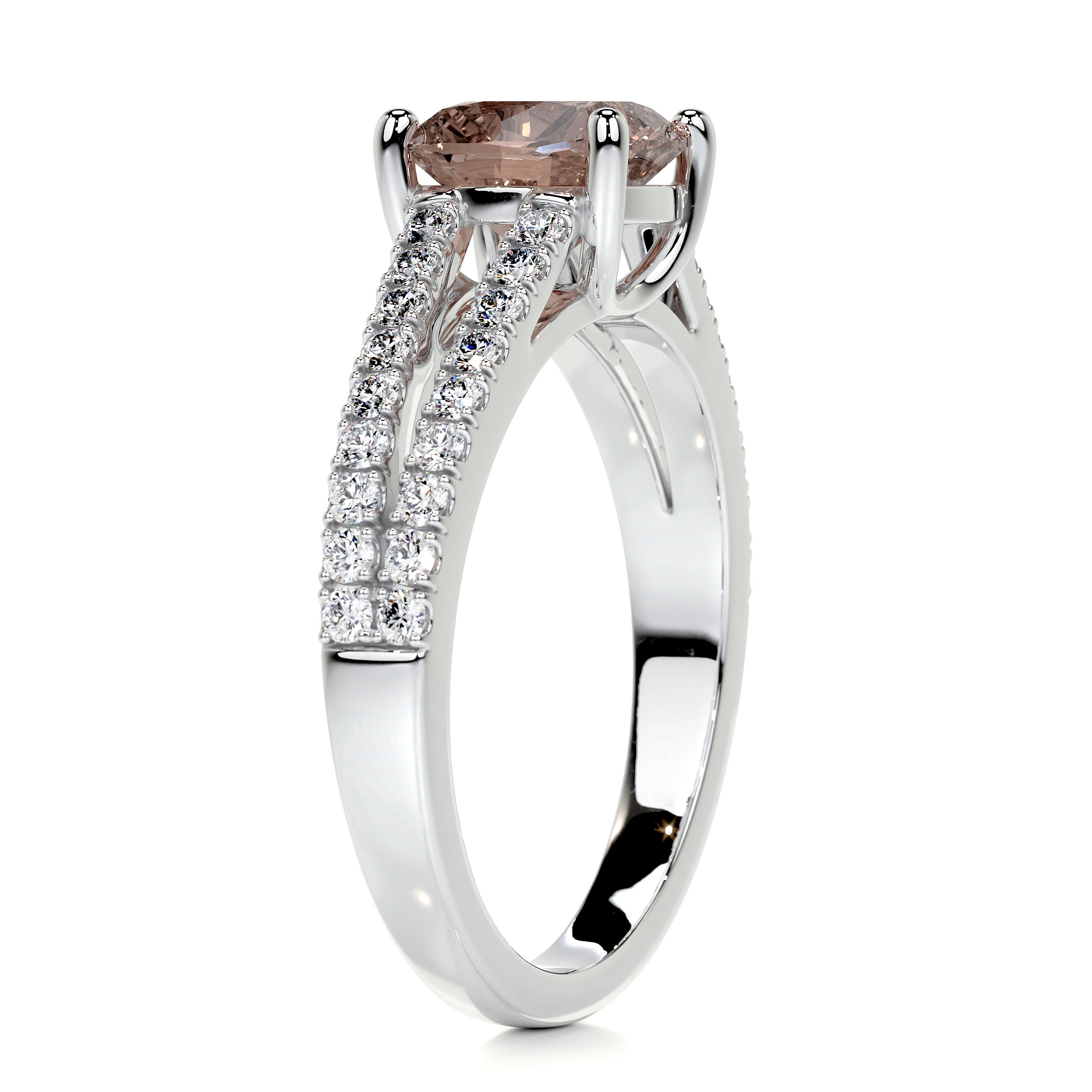 Sadie Champagne Gemstone & Diamonds Ring (2 Carat) -Platinum、mySite、hinf8tx79