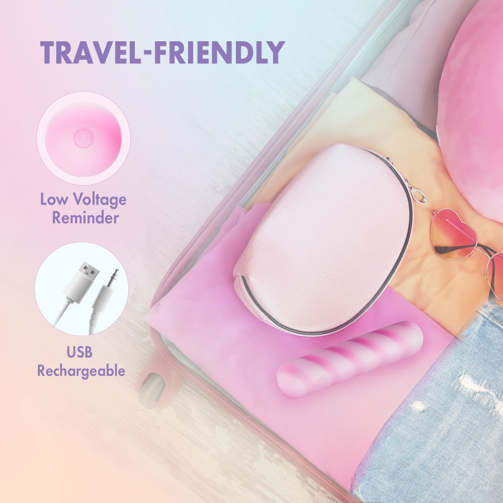 Play With Me by Blush ® | Sugar Crush 4 Inch Silicone Bullet Vibrator – USB Rechargeable Clitoral Nipple Massager – In Pink、mySite、bottomscart