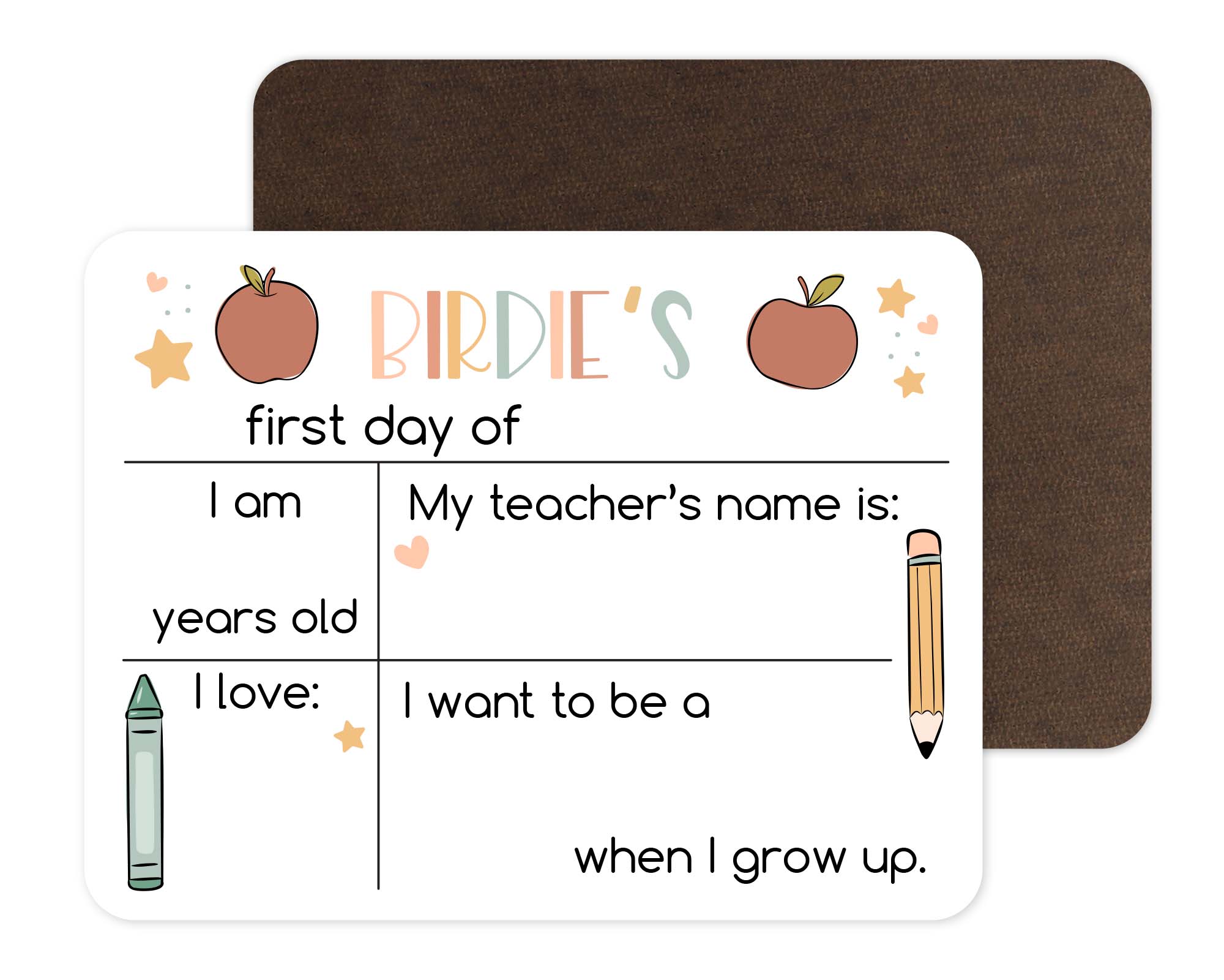  Kids Personalized Whiteboard | First Day Of - Apples、mySite、layawaytickets