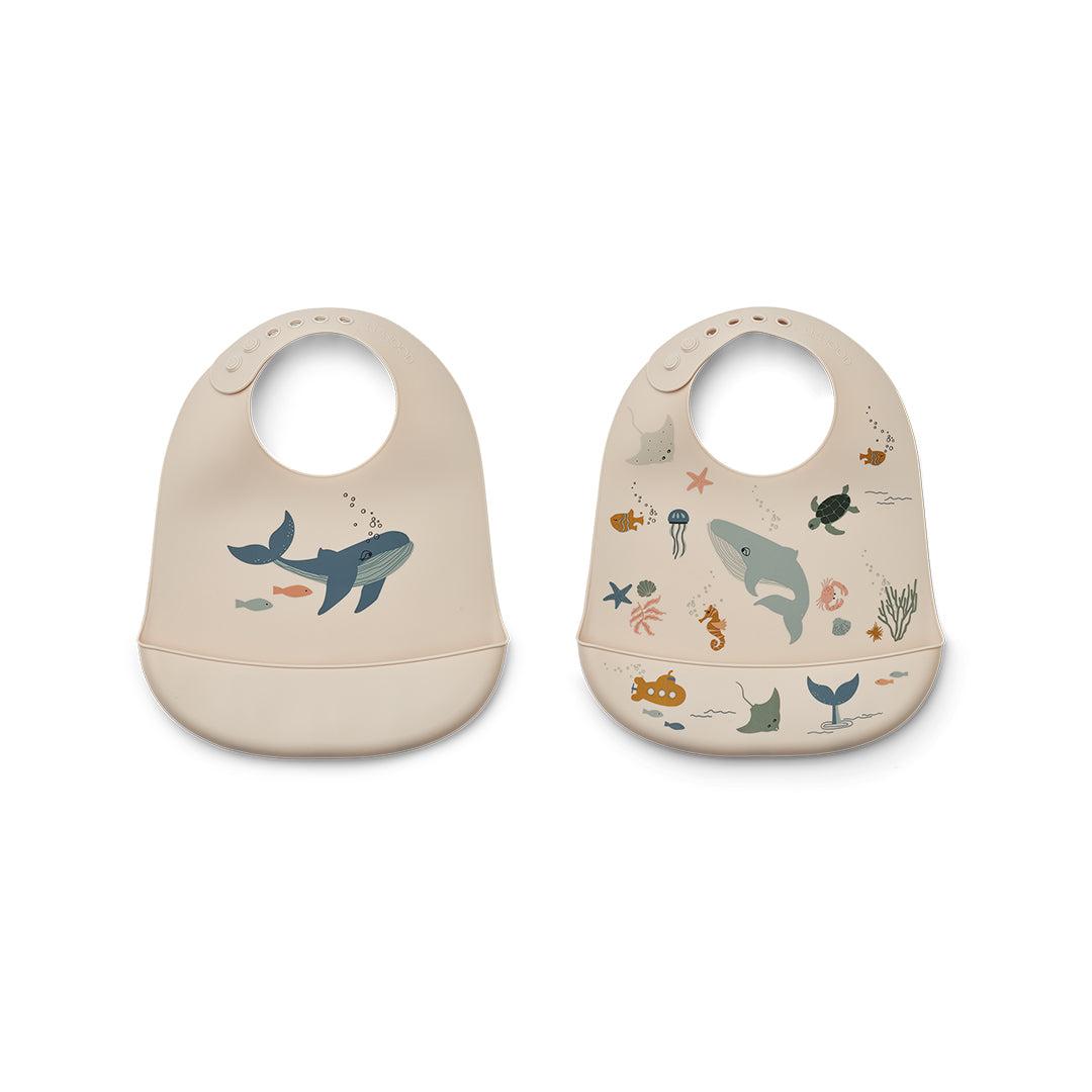  Liewood Tilda Printed Bib - 2 Pack - Sea Creature - Sandy、mySite、merchandisen