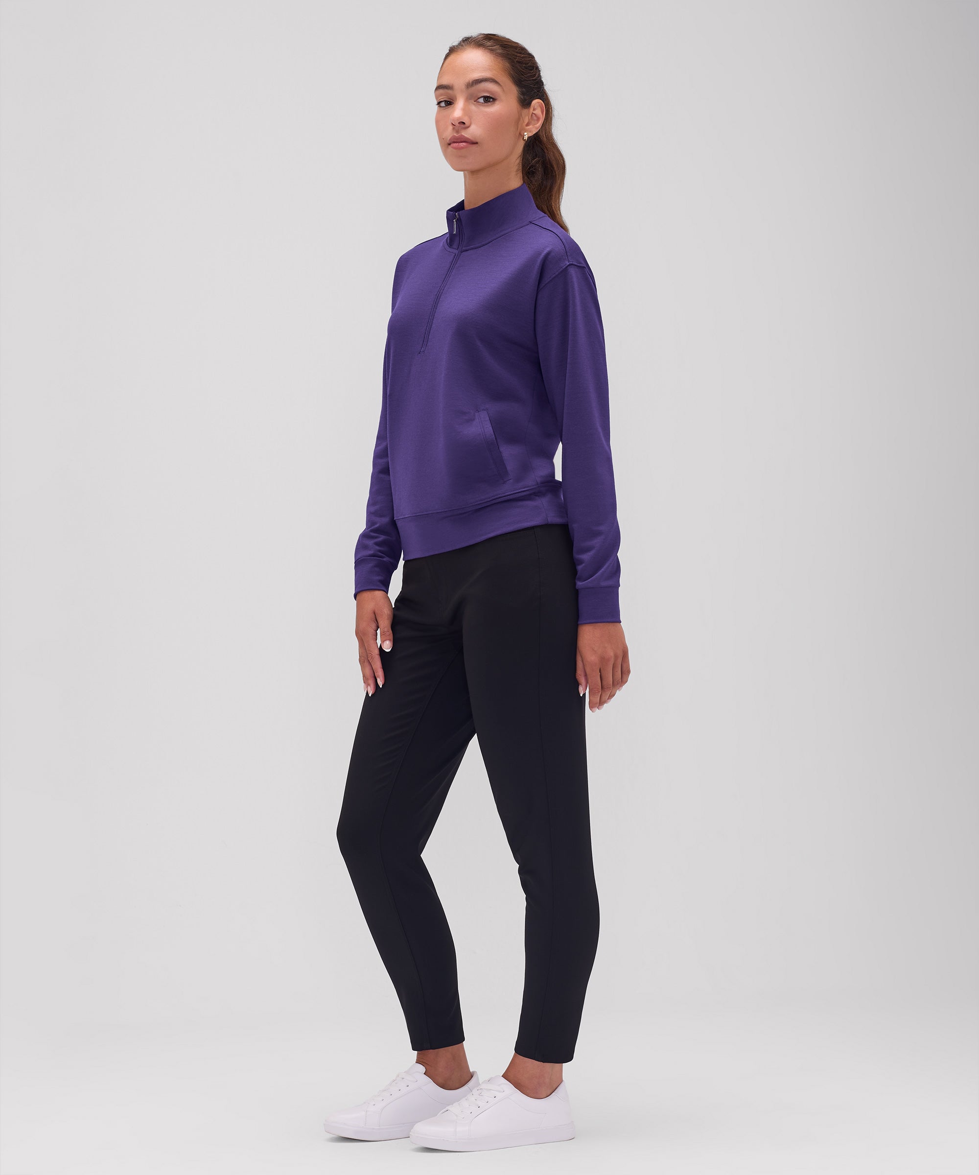 Women's Merino Transit Quarter Zip、mySite、noshort