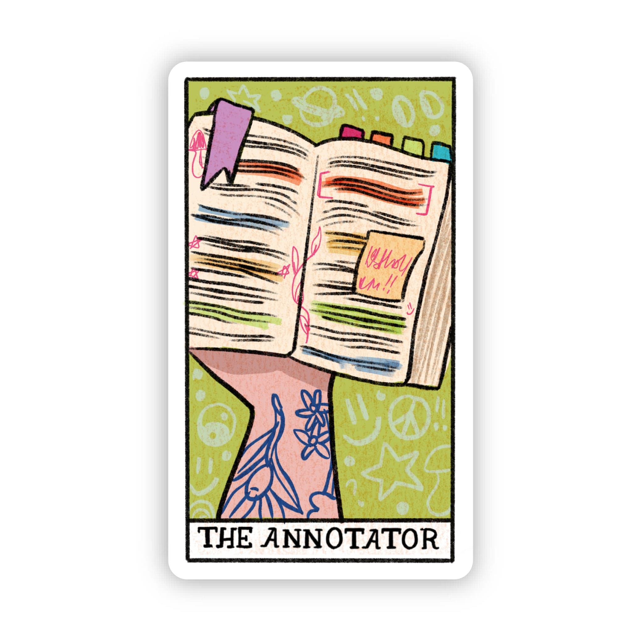  The Annotator Book Tarot Card Sticker、mySite、ghnorth