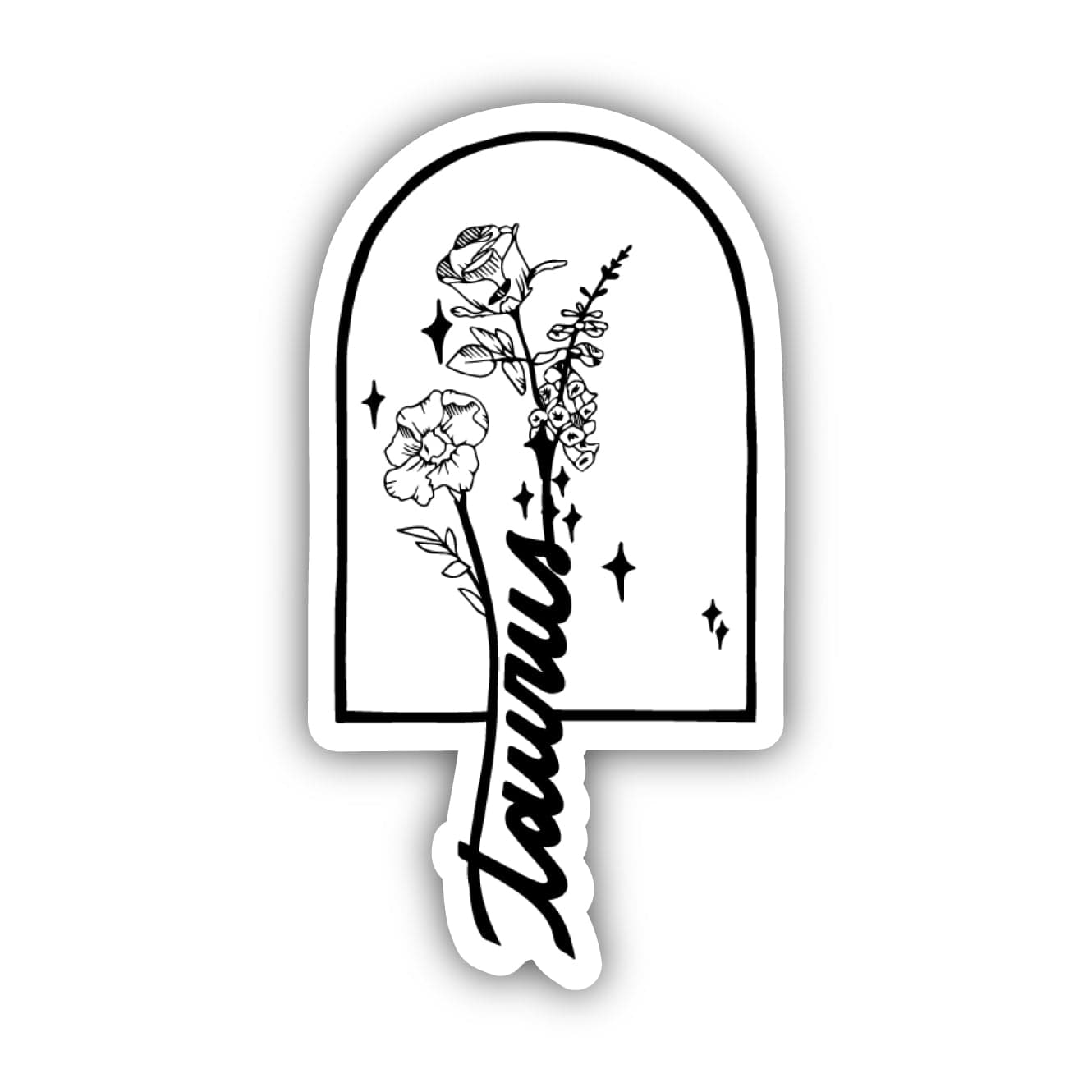  Taurus Rose Poppy & Foxglove Zodiac Sticker、mySite、elrpsem3k