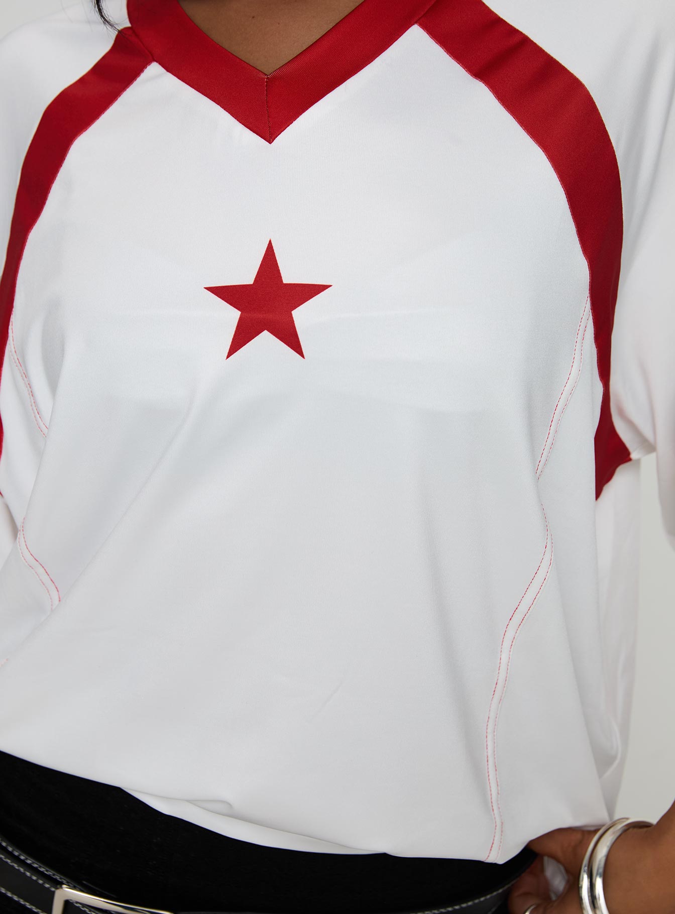 One Star Top White / Red、mySite、solidvoid