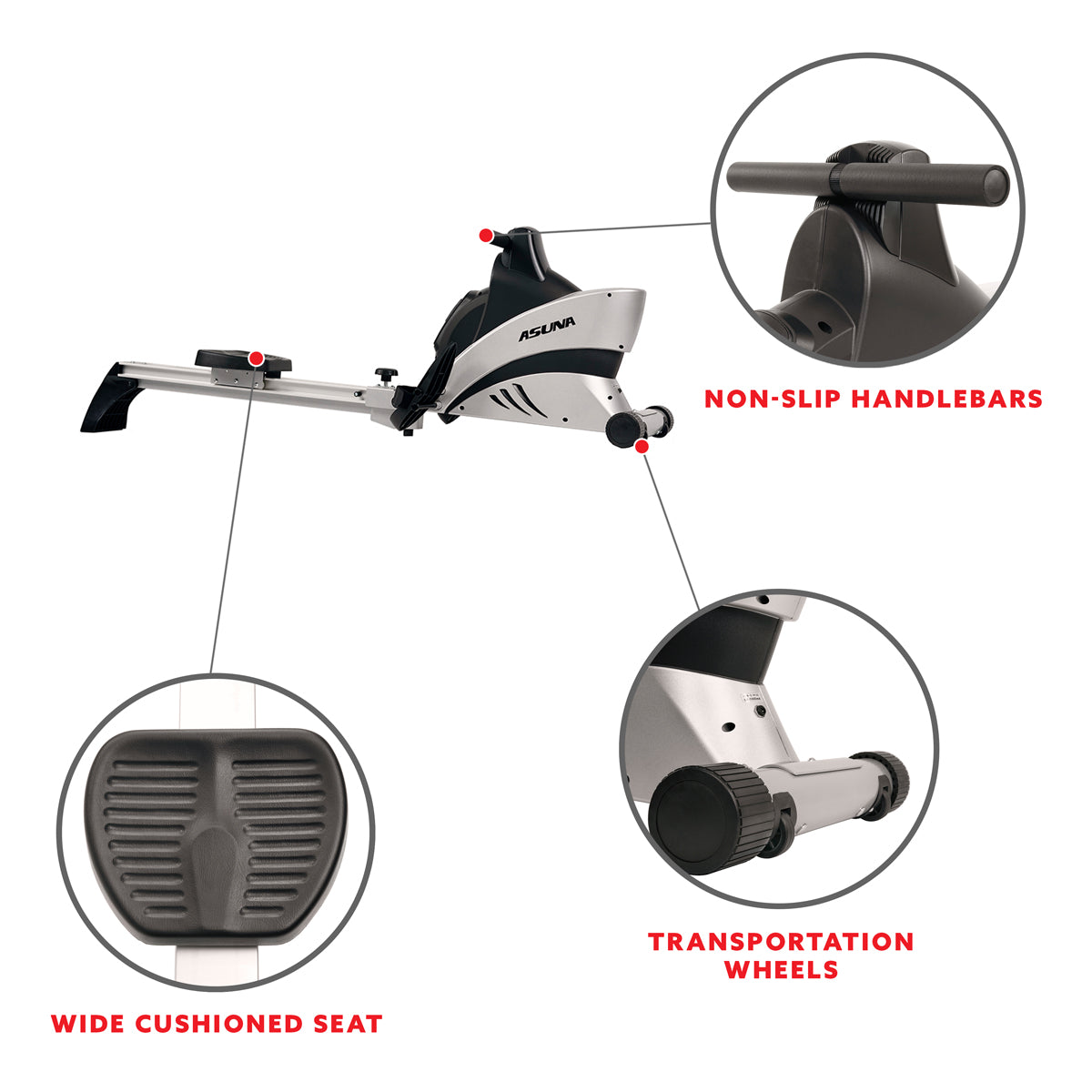  Commercial Folding Rowing Machine Rower w/ Heart Rate Monitor、mySite、ghnorth