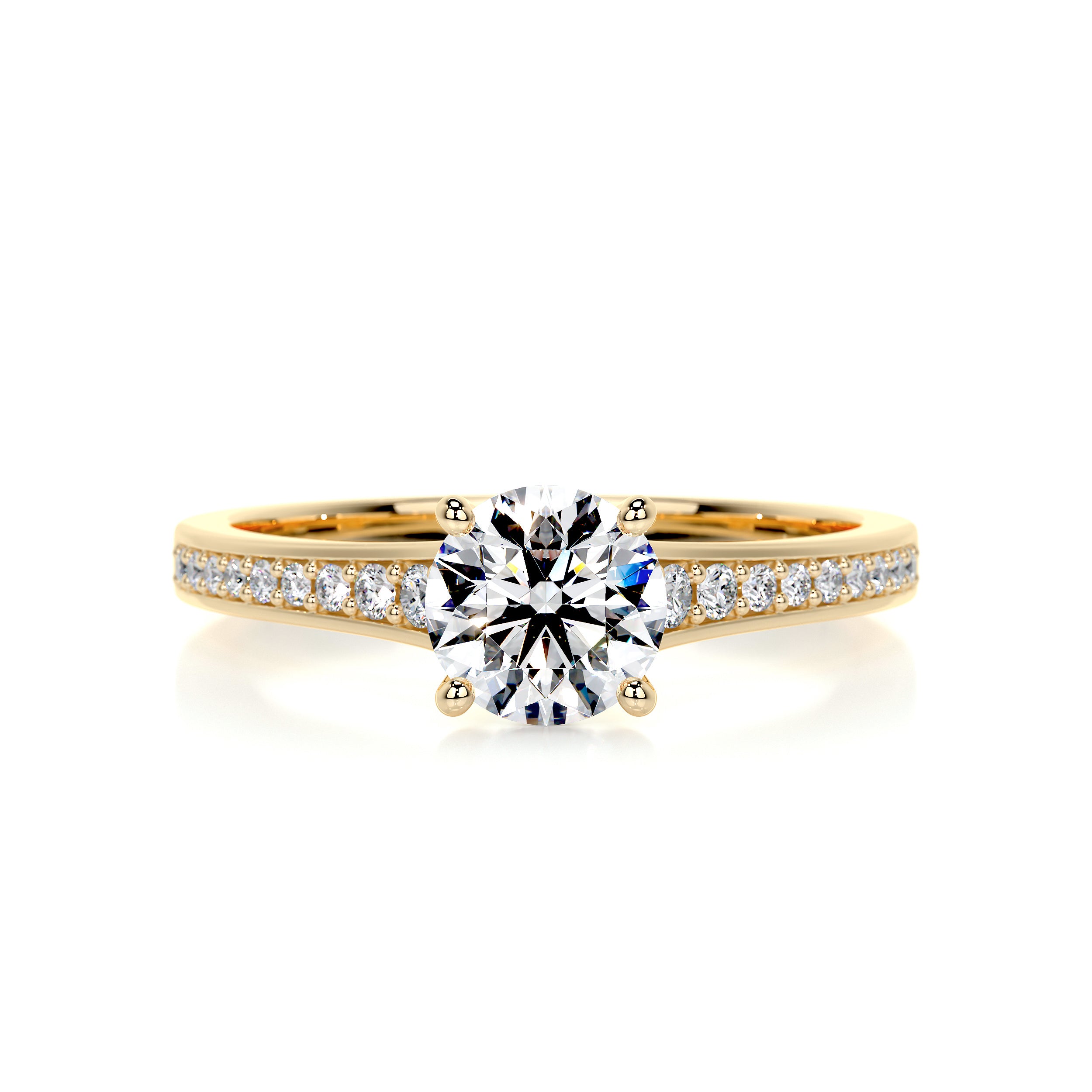 Lily Diamond Engagement Ring -18K Yellow Gold、mySite、hinf8tx79