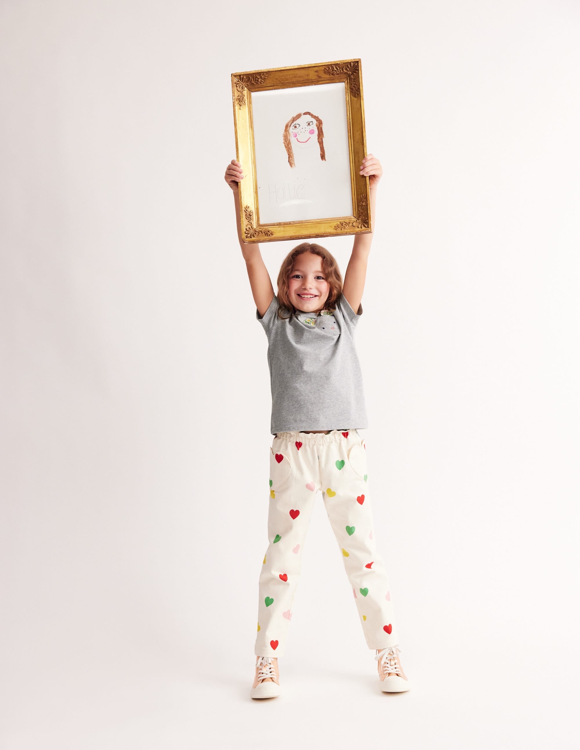  Appliqué Motif T-shirt-Grey Marl、mySite、ashleygrahame