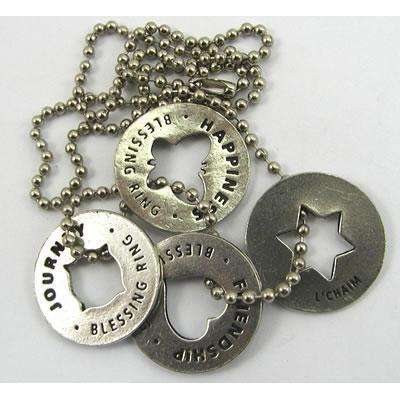 Whitney Howard Blessing Ring Necklace - Happiness, Friendship, L’Chaim, Journey、mySite、topwebapps