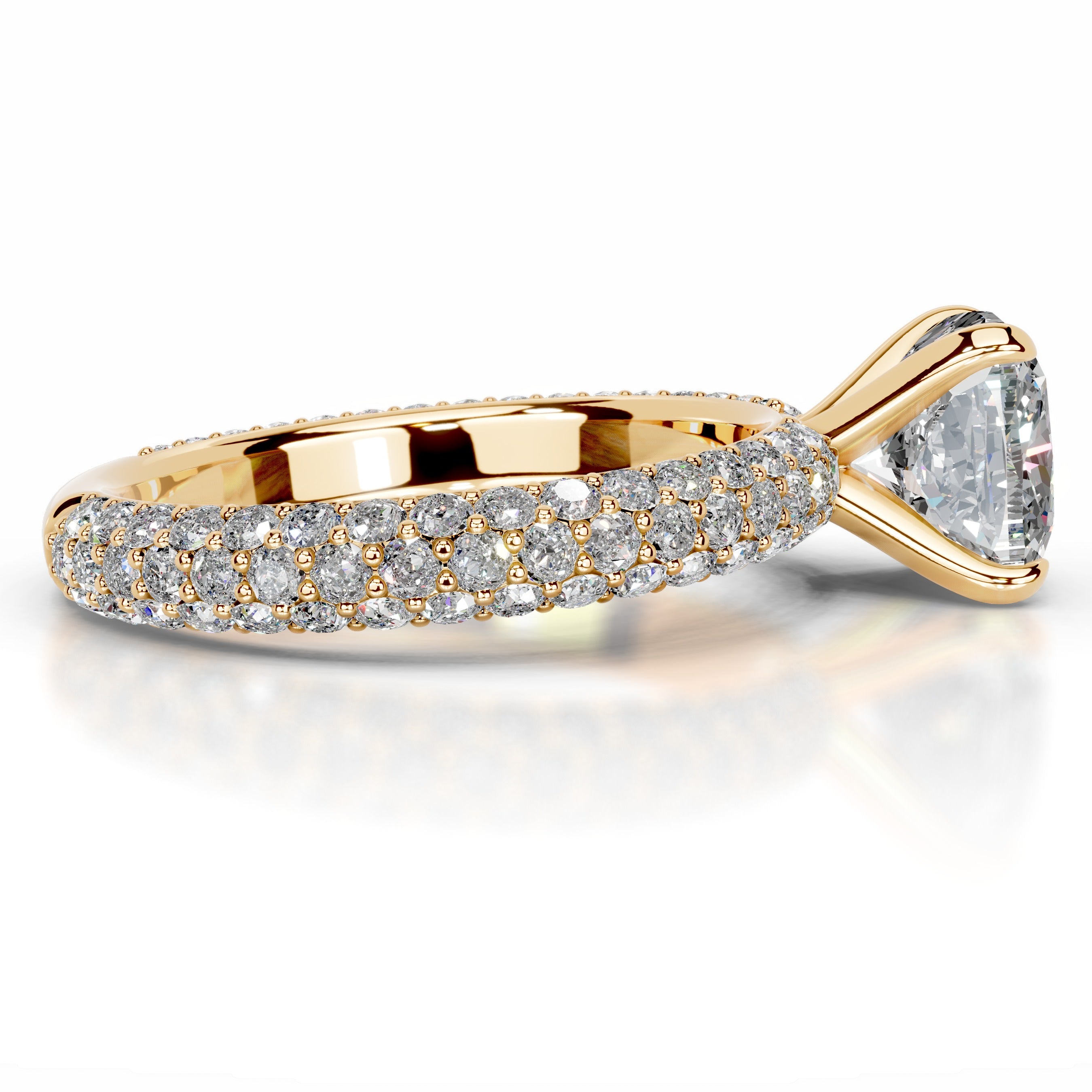 Charlotte Moissanite & Diamonds Ring - 18K Yellow Gold、mySite、hinf8tx79