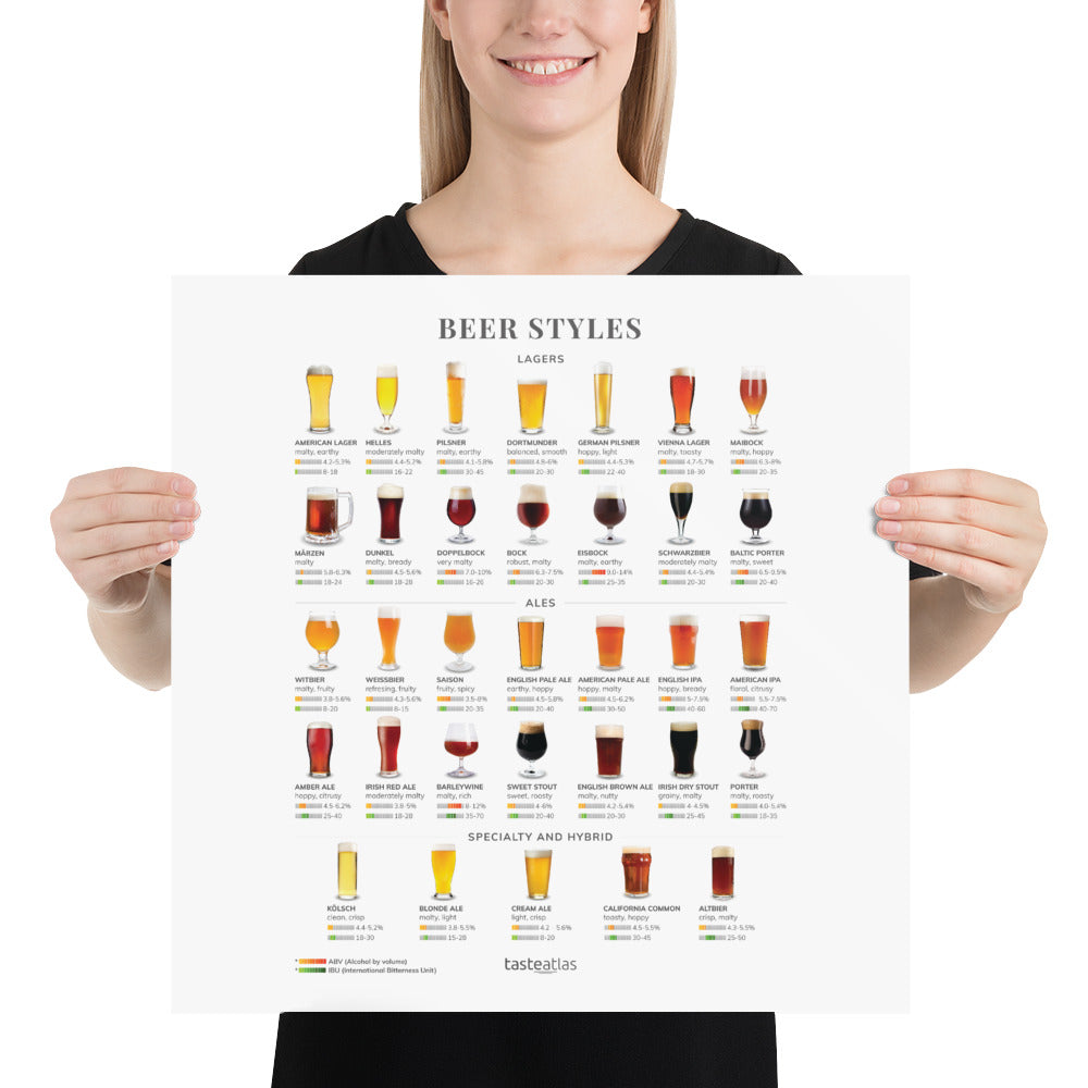 Beer Styles Poster (in)、mySite、camillekostekn
