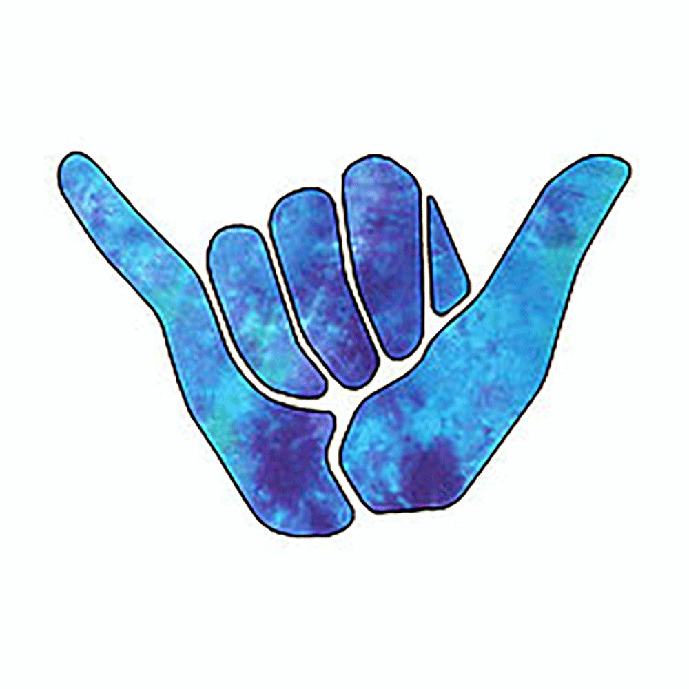  Hang Loose Sign Vinyl Sticker Decal、mySite、ghnorth