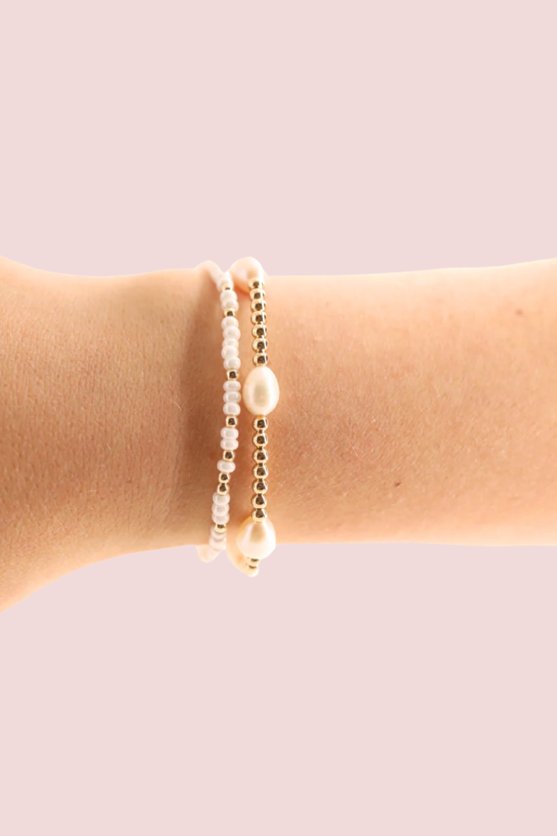 Pearl Poppi Beaded Bracelet- S/M、mySite、hinf8tx79