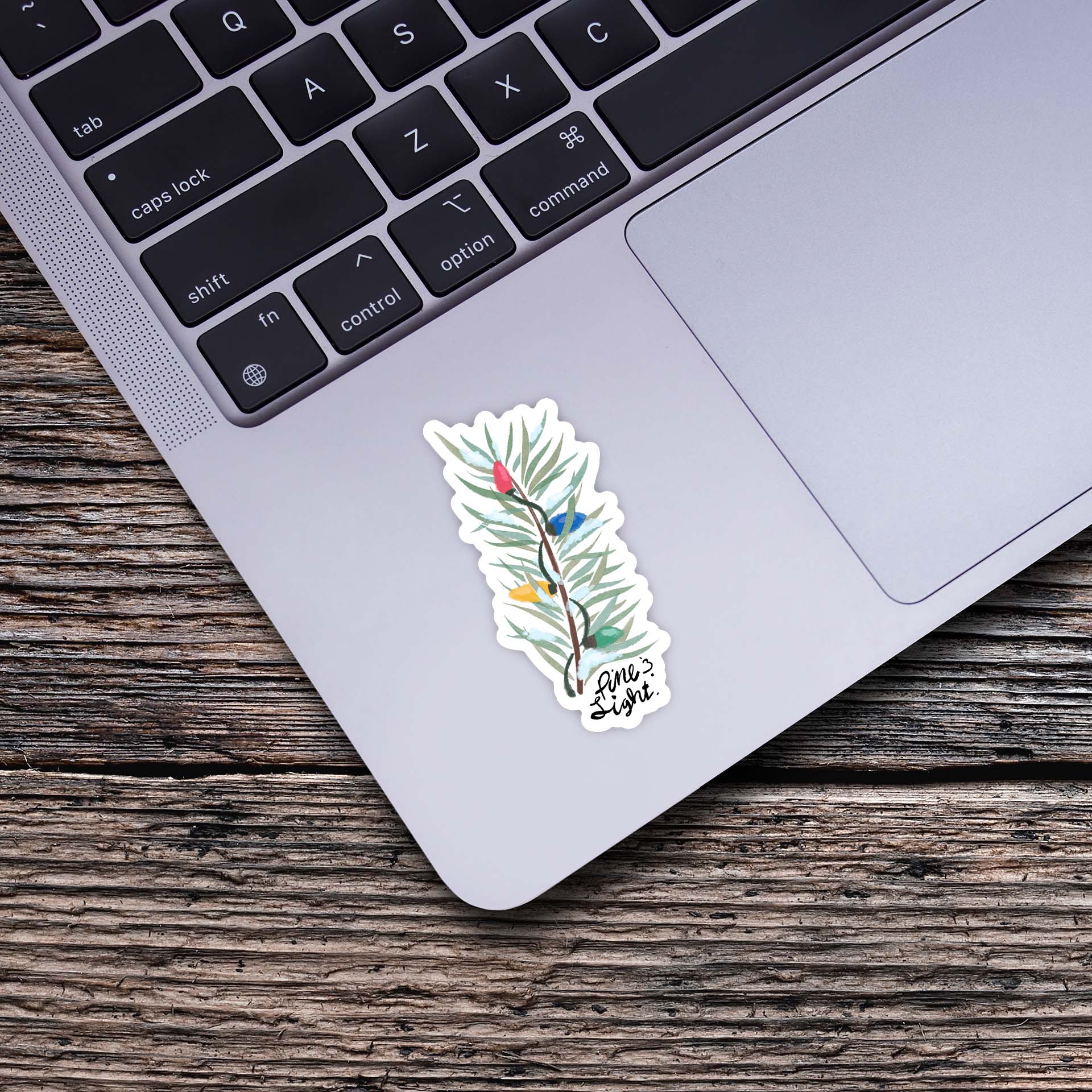  Pine & Lights Winter Watercolor Sticker、mySite、elrpsem3k