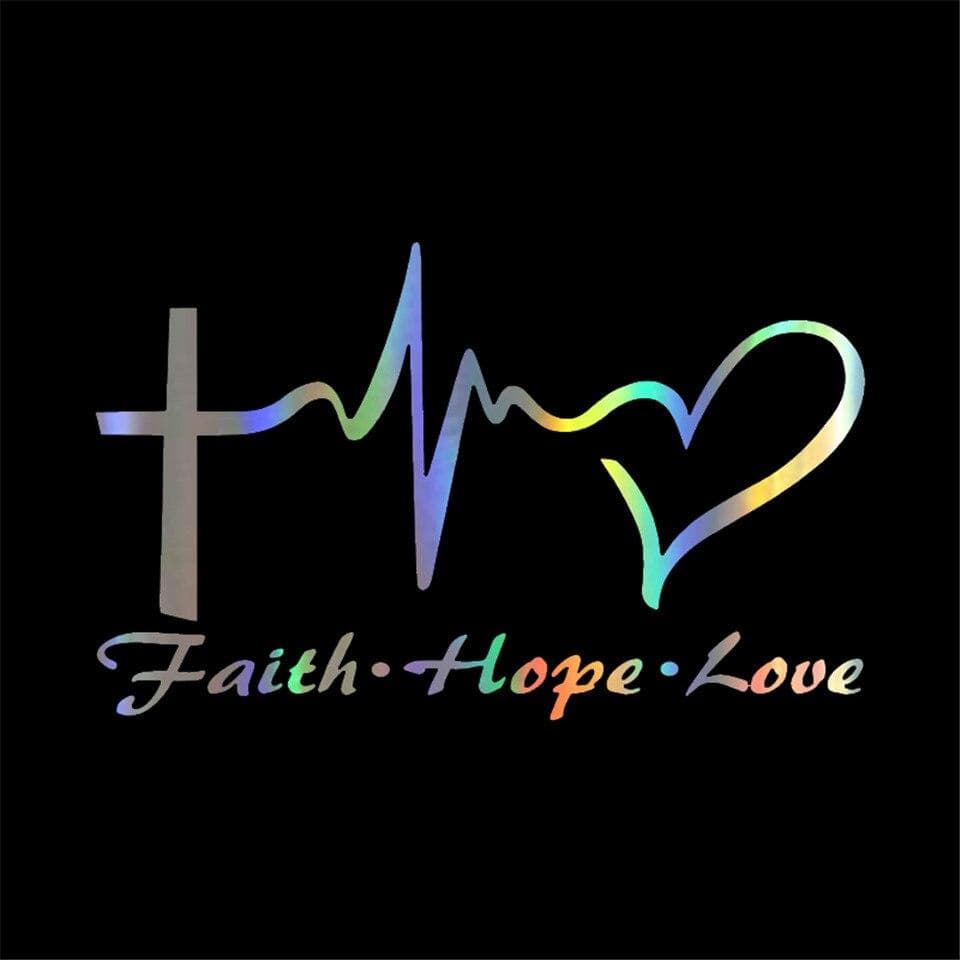 Faith-Hope-Love Sticker for Car or Wherever You Want to Share a Good Message!、mySite、g9winljtr