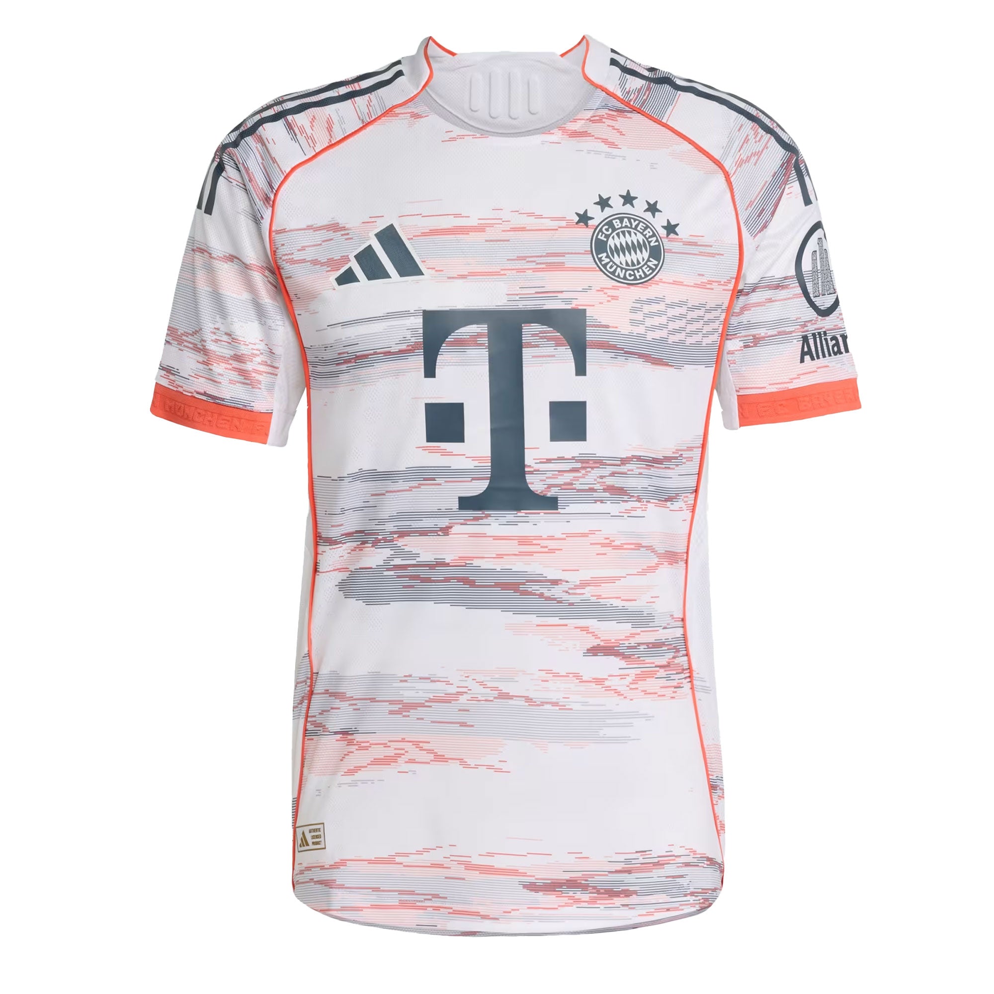 adidas Men's FC Bayern Munich 2025/26 Authentic Away Jersey White、mySite、noshort