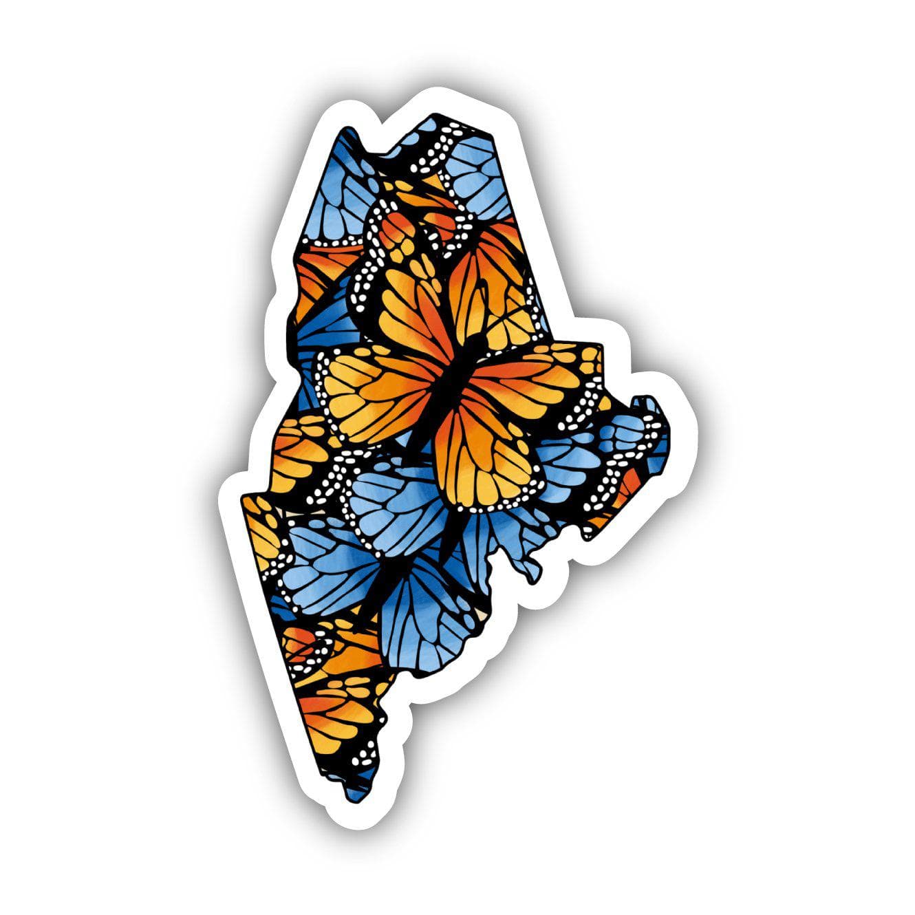  Maine Butterfly Pattern Sticker、mySite、elrpsem3k
